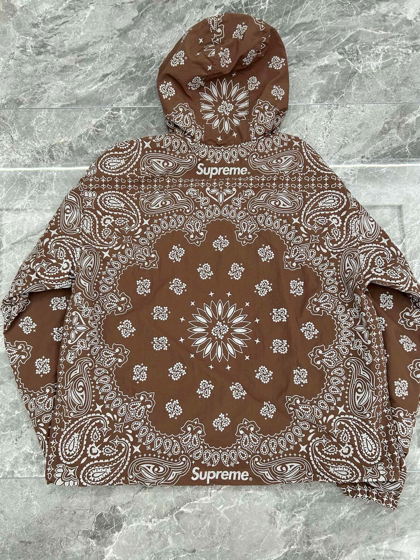 Supreme SS26 Reflective Bandana Anorak 半拉链 连帽卫衣 满印 腰果花 夹克 三色