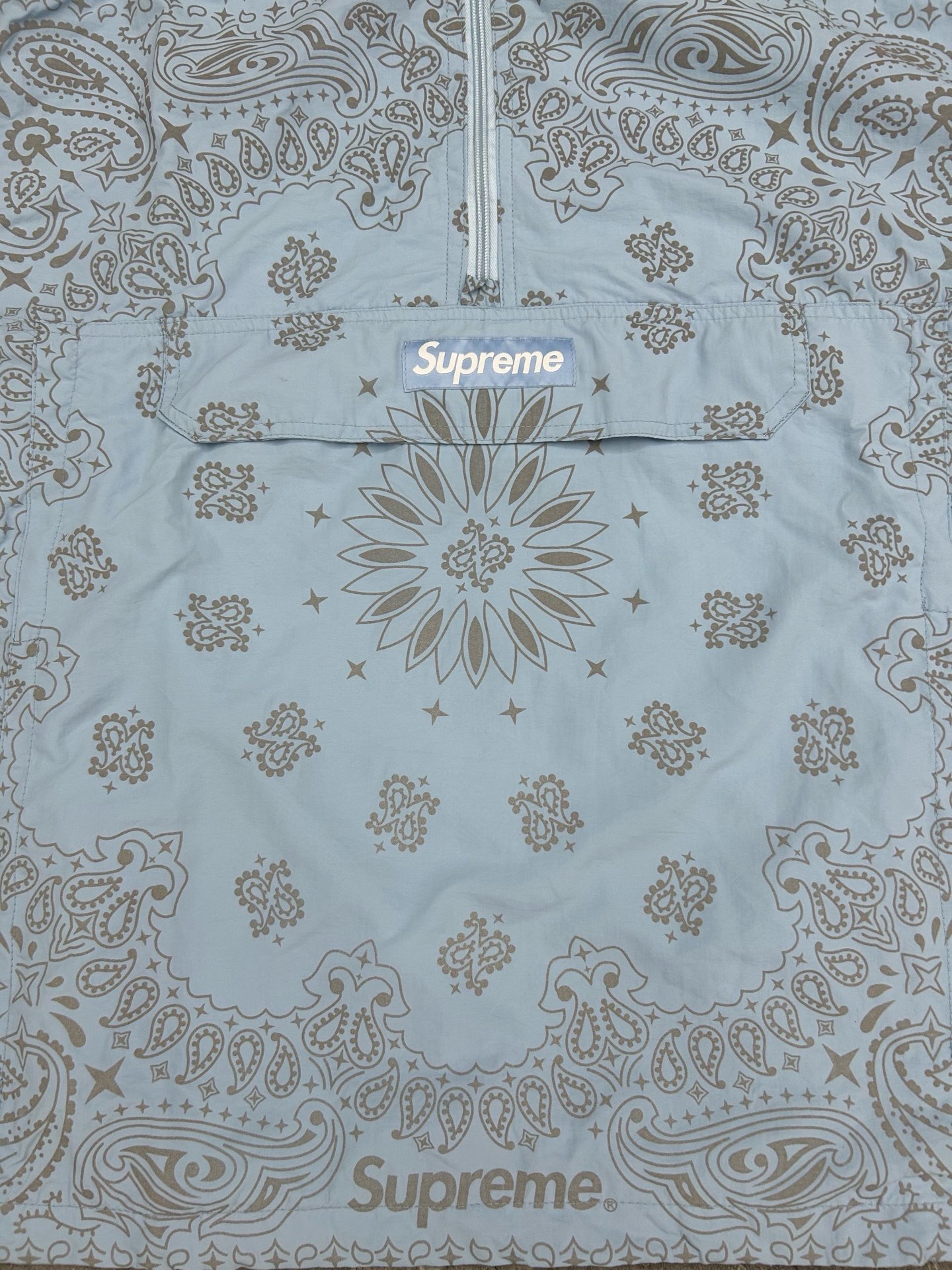 Supreme SS26 Reflective Bandana Anorak 半拉链 连帽卫衣 满印 腰果花 夹克 三色