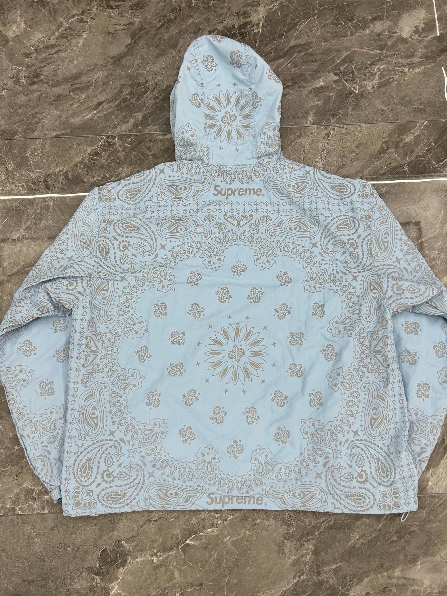 Supreme SS26 Reflective Bandana Anorak 半拉链 连帽卫衣 满印 腰果花 夹克 三色