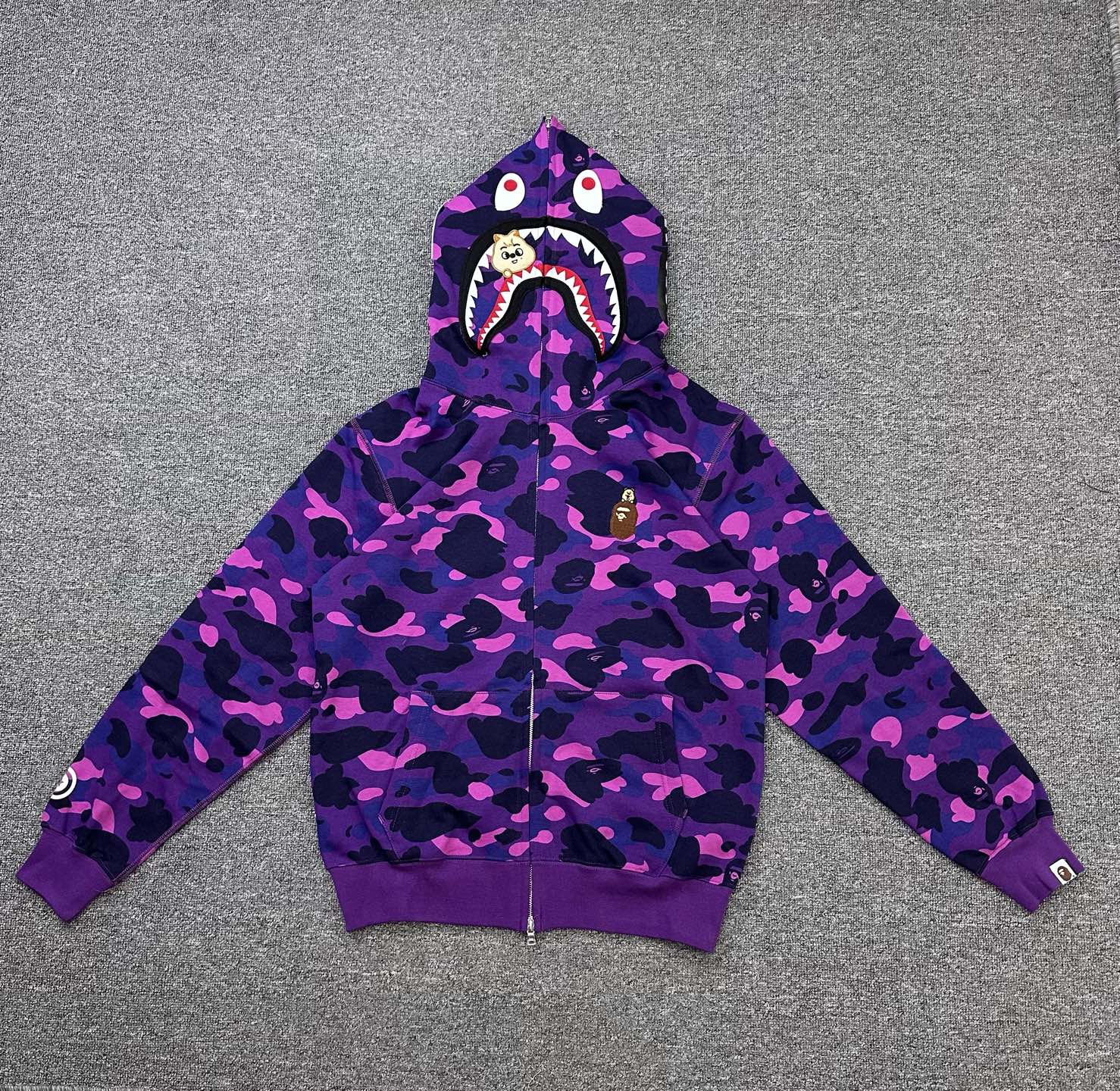 A BATHING APE BAPE Stray Kids 雪貂猿人 迷彩拉链外套 男女同款 B0-1L73-115-921