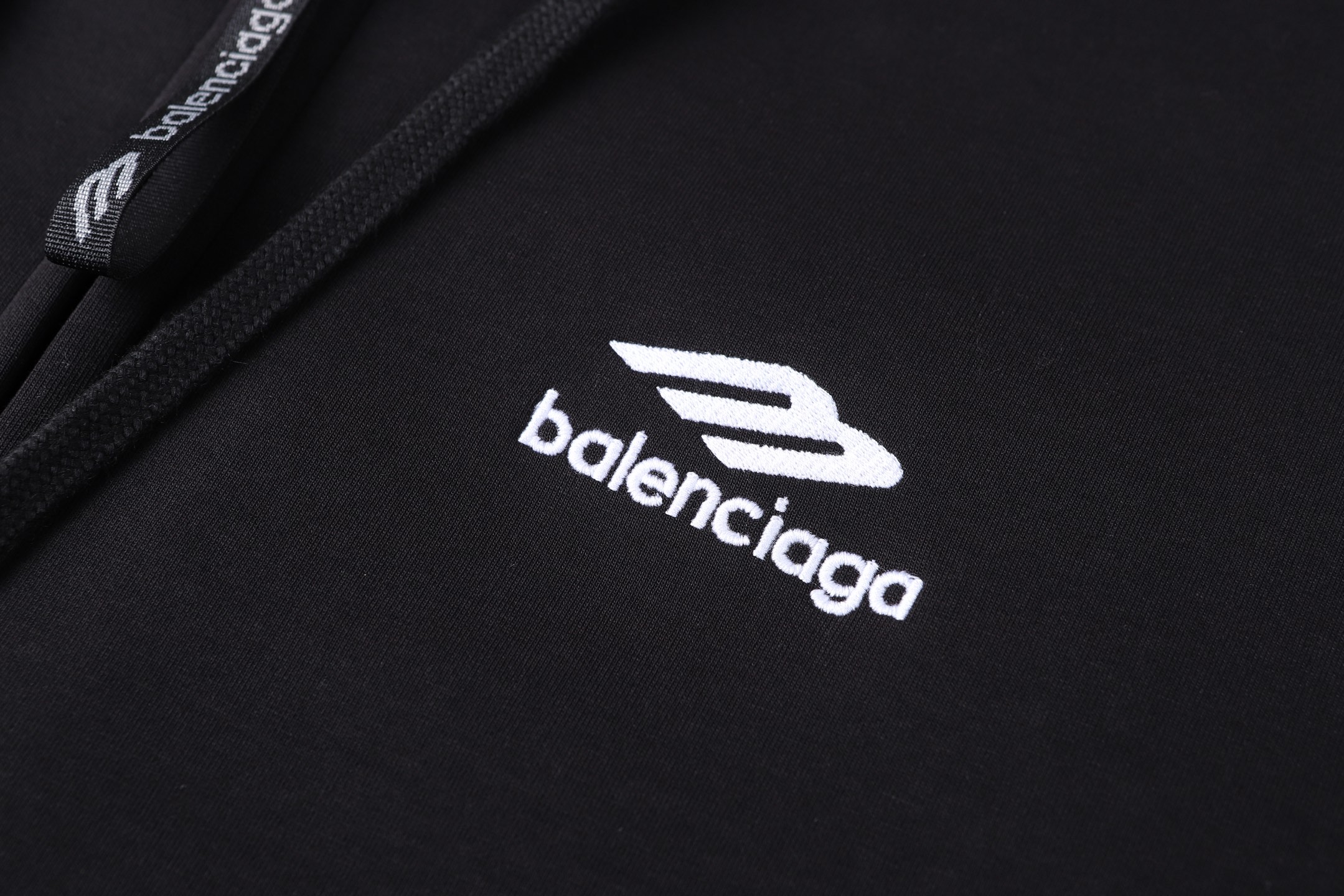 Balenciaga 巴黎世家 滑雪系列天鹅绒拉链连帽卫衣 夹克 外套 连帽衫 长袖 秋冬 黑色 B5