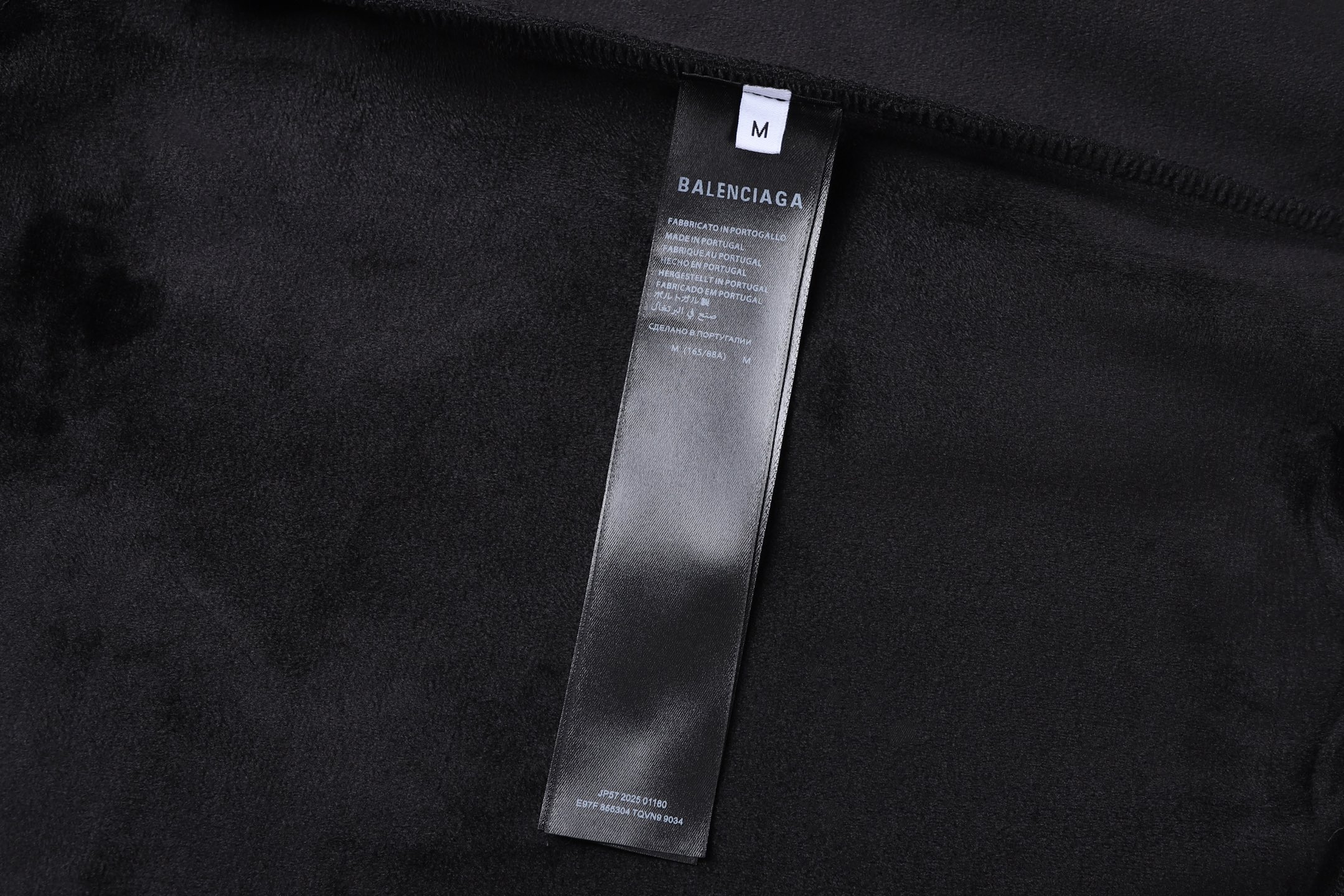 Balenciaga 巴黎世家 滑雪系列天鹅绒拉链连帽卫衣 夹克 外套 连帽衫 长袖 秋冬 黑色 B5