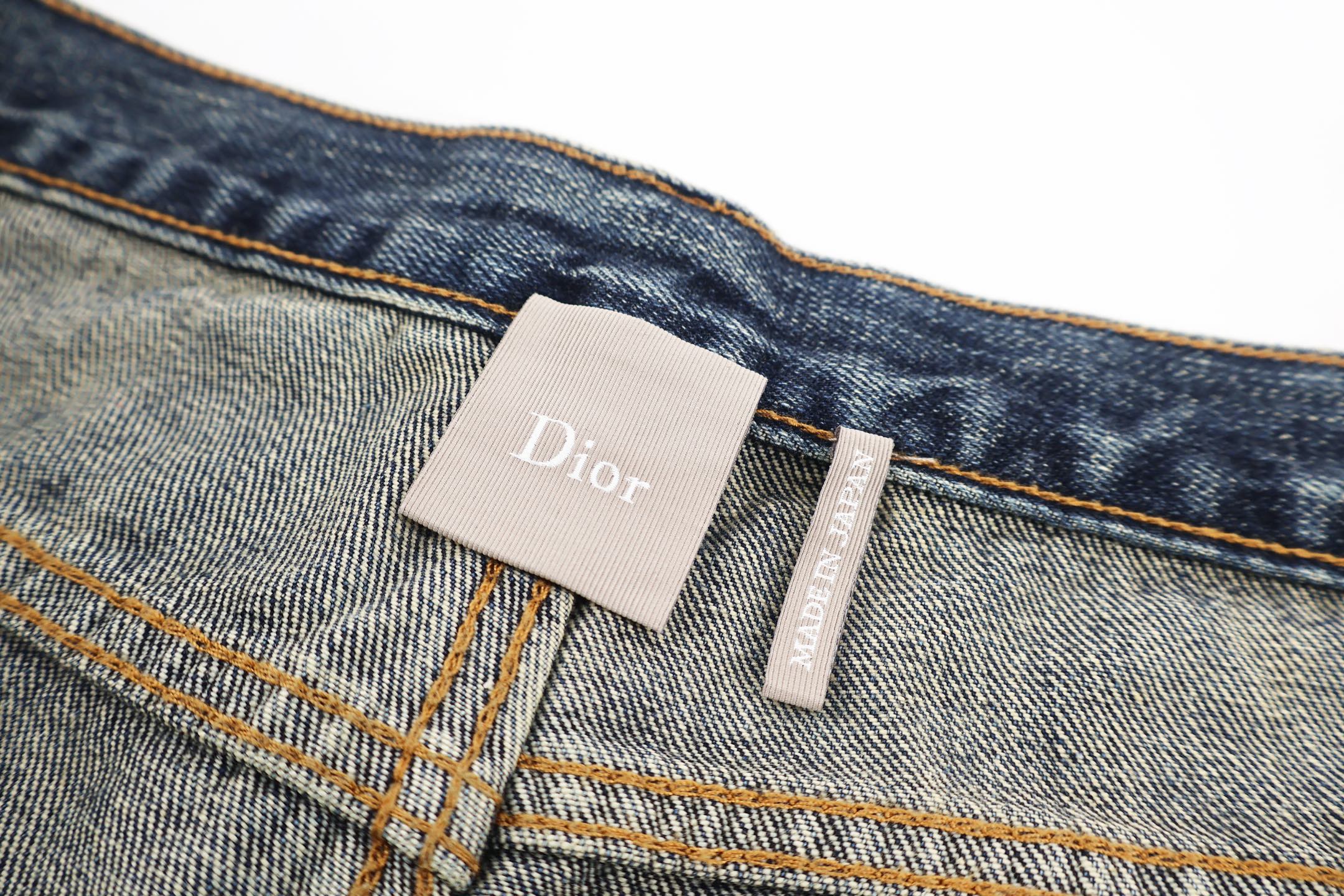 [DIOR 迪奥 拼接牛仔裤 长裤 裤子 蓝色 C0