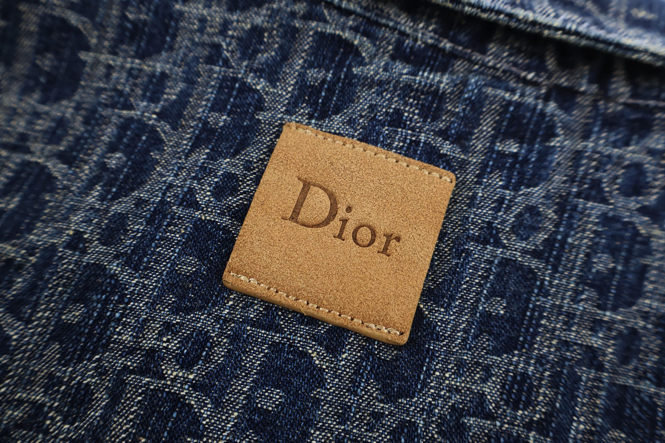 DIOR 迪奥 满印牛仔衬衫夹克 外套 牛仔衣 长袖 蓝色 B0