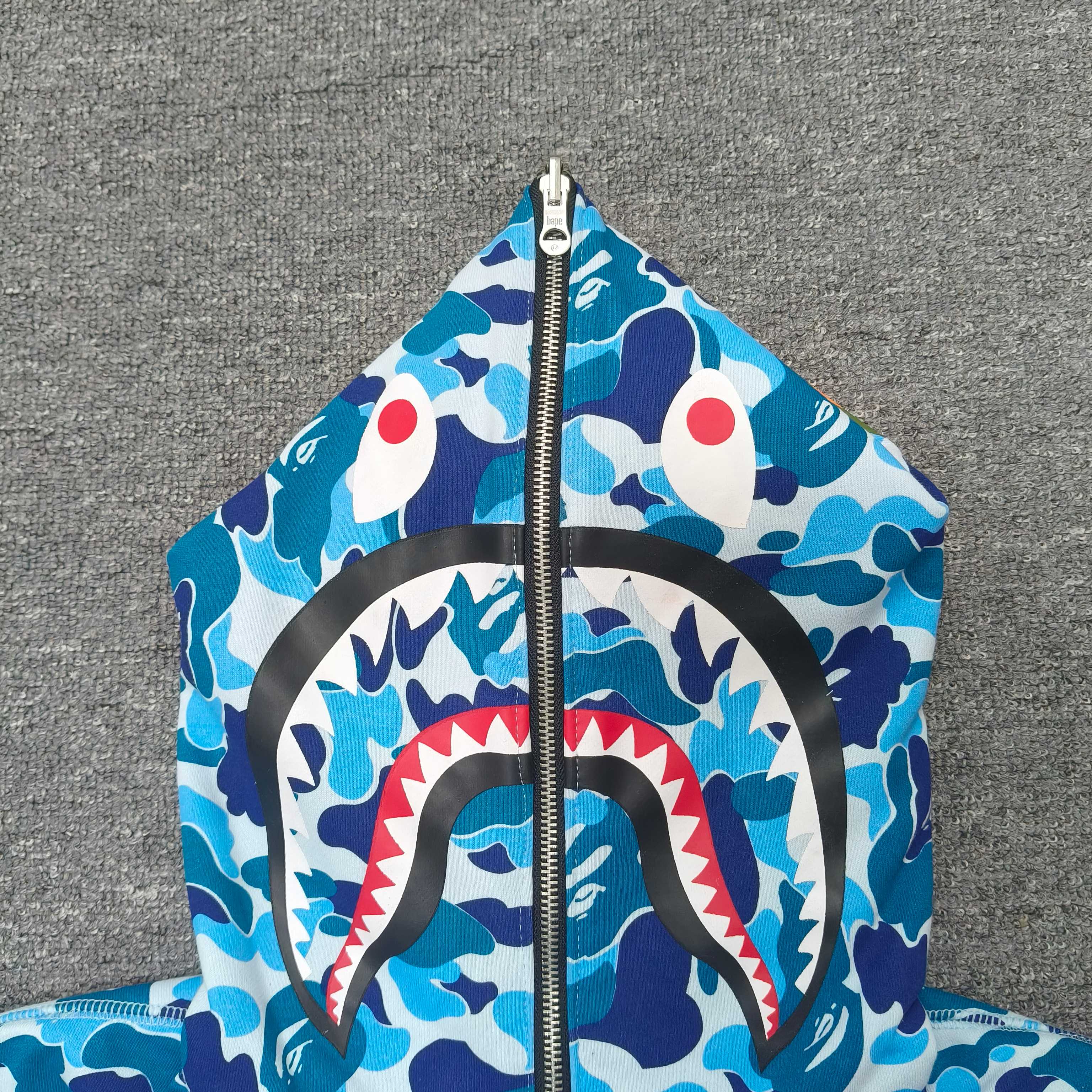 A BATHING APE BAPE   FW25 双面穿   鲨鱼拉链外套  男女同款 内外鸳鸯 黑蓝