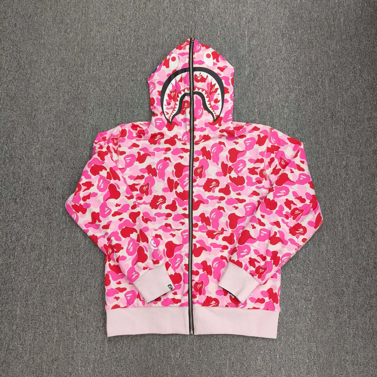 A BATHING APE BAPE   FW25 双面穿   鲨鱼拉链外套  男女同款 内外鸳鸯 黑粉
