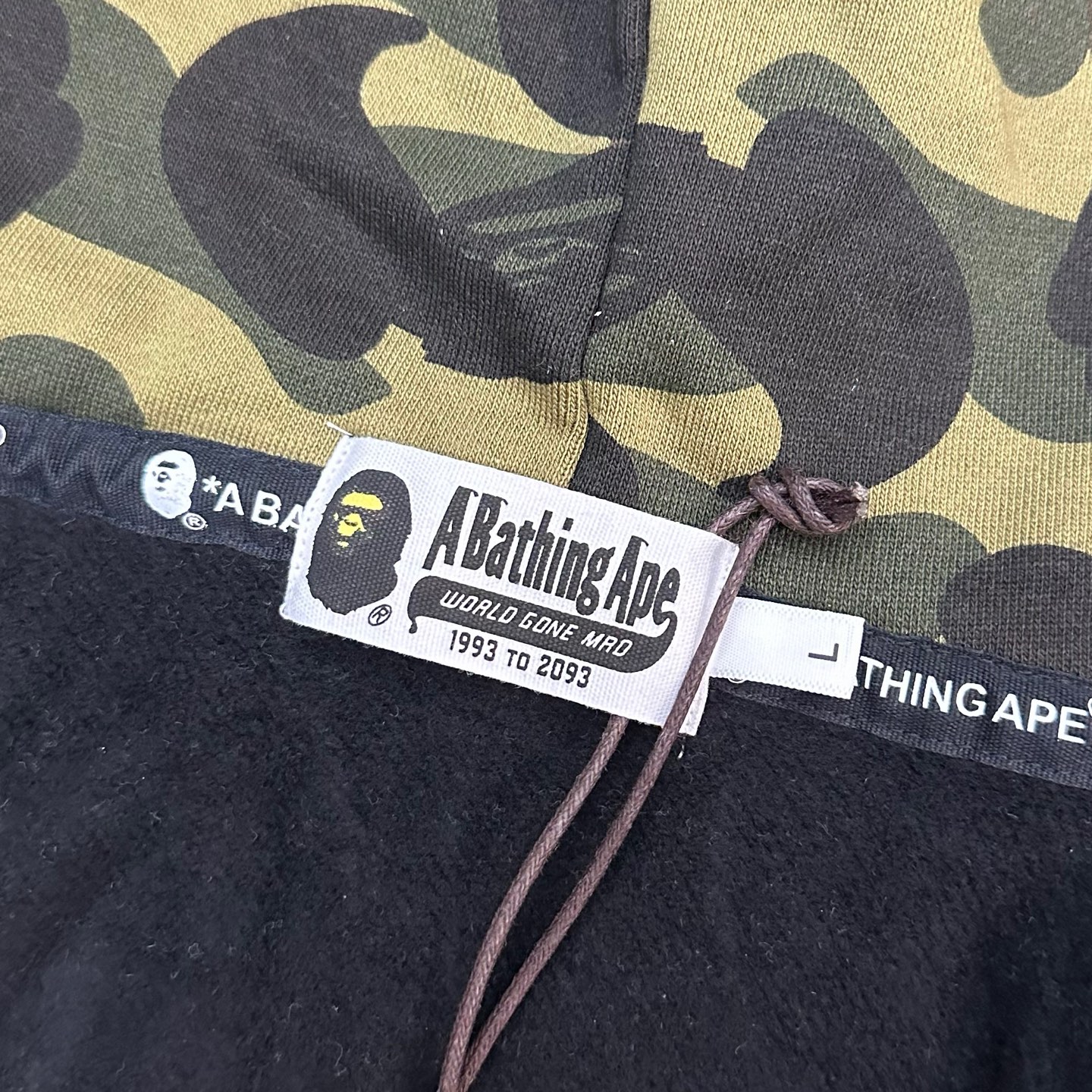 A BATHING APE BAPE  双帽  鲨鱼拉链外套  男女同款 黑色绿