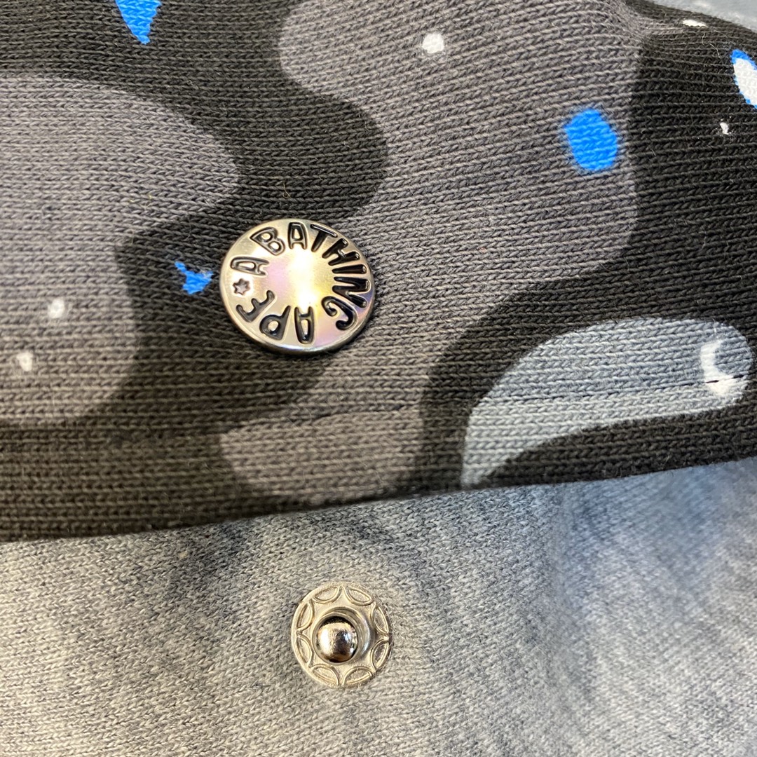 A BATHING APE BAPE  双帽 星空 迷彩拉链外套  男女同款 黑色 1G20-115-004
