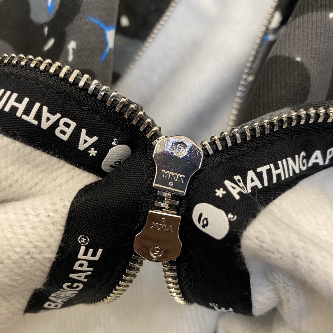 A BATHING APE BAPE  双帽 星空 迷彩拉链外套  男女同款 黑色 1G20-115-004