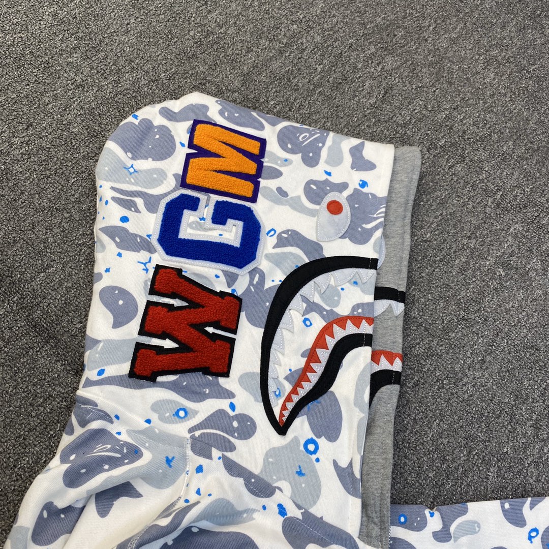 A BATHING APE BAPE  双帽 星空 迷彩拉链外套  男女同款 1G20-115-004