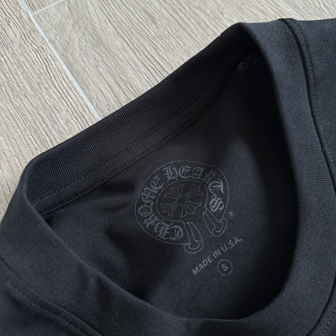 Chrome Hearts CH克罗心 长袖 袖子字体 后背大马蹄  STAFF 黑黄 裂纹