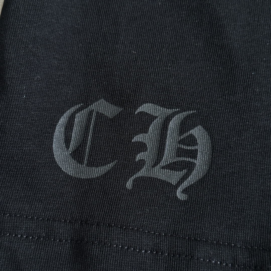 Chrome Hearts CH克罗心 长袖 袖子字体 后背大马蹄  STAFF 黑黄 裂纹
