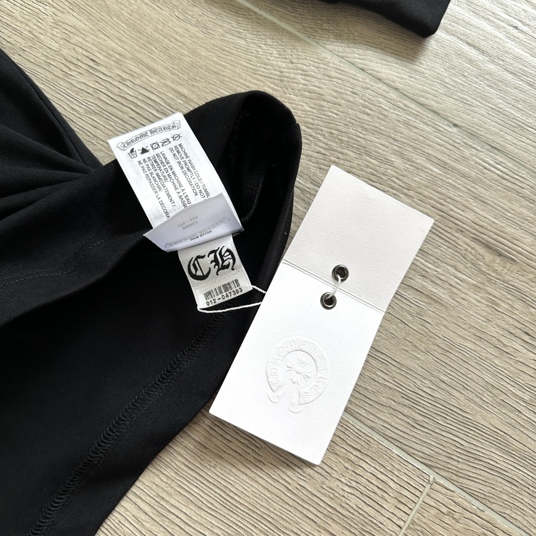 Chrome Hearts CH克罗心 长袖 袖子字体 后背大马蹄  STAFF 黑黄 裂纹