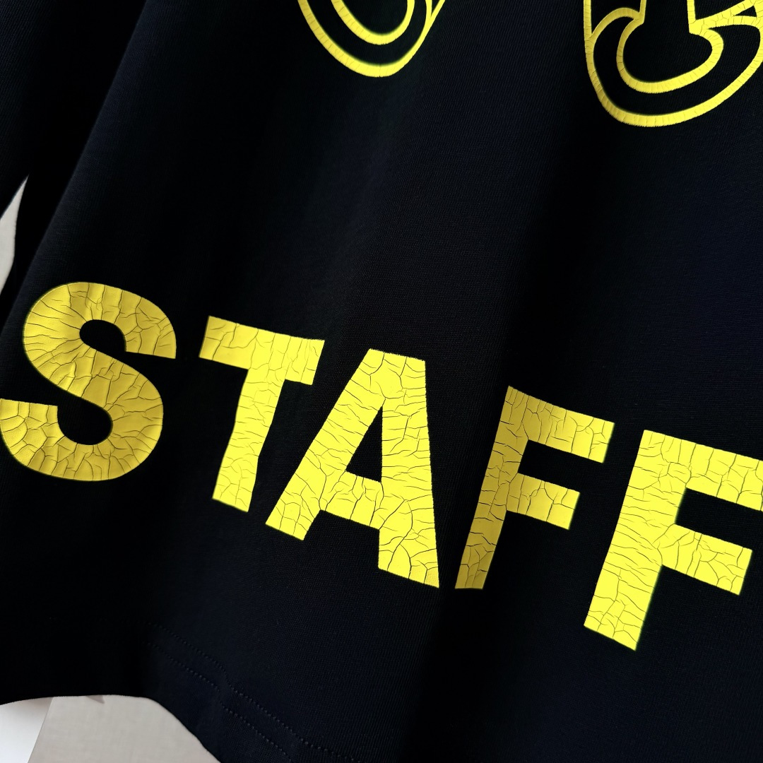 Chrome Hearts CH克罗心 长袖 袖子字体 后背大马蹄  STAFF 黑黄 裂纹