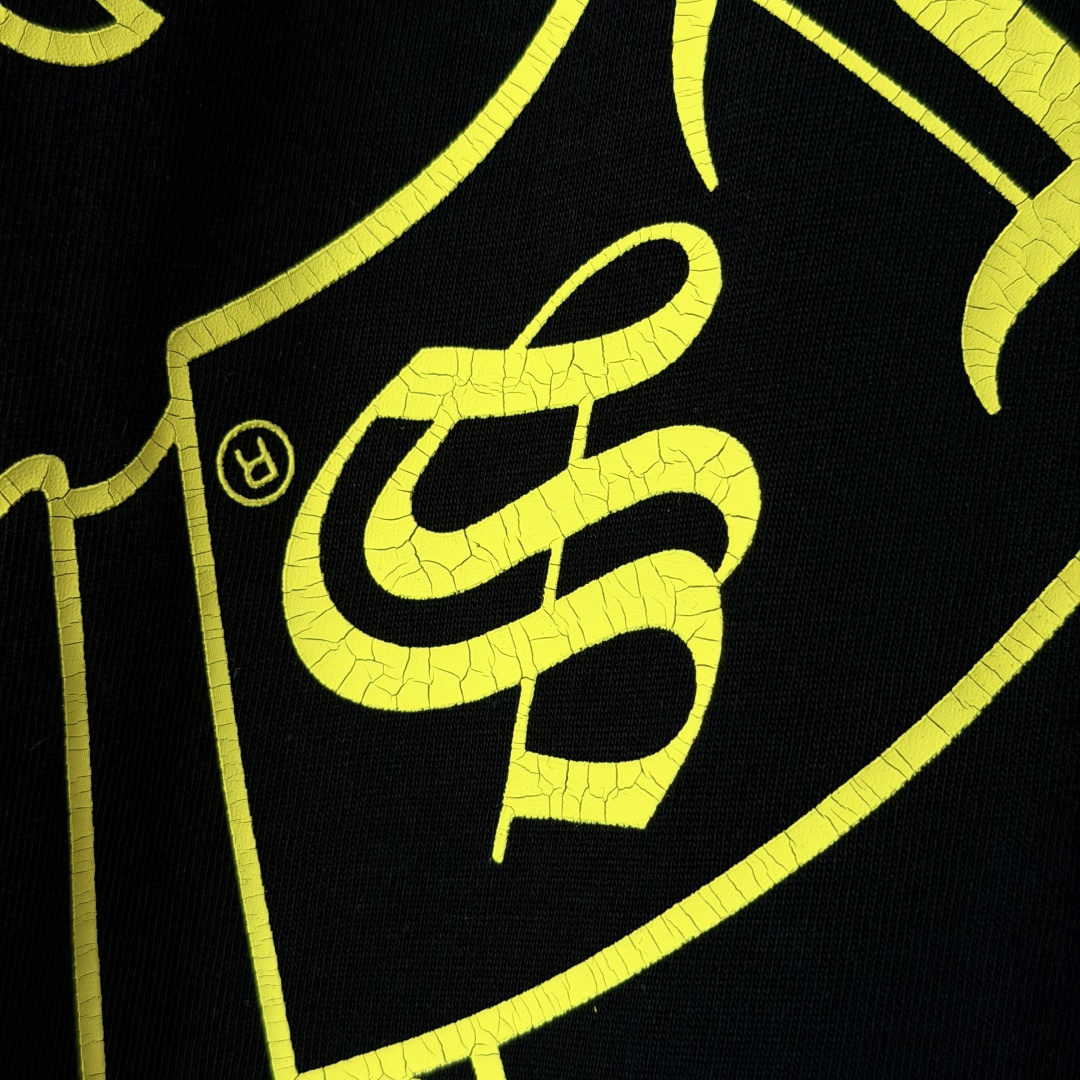 Chrome Hearts CH克罗心 长袖 袖子字体 后背大马蹄  STAFF 黑黄 裂纹