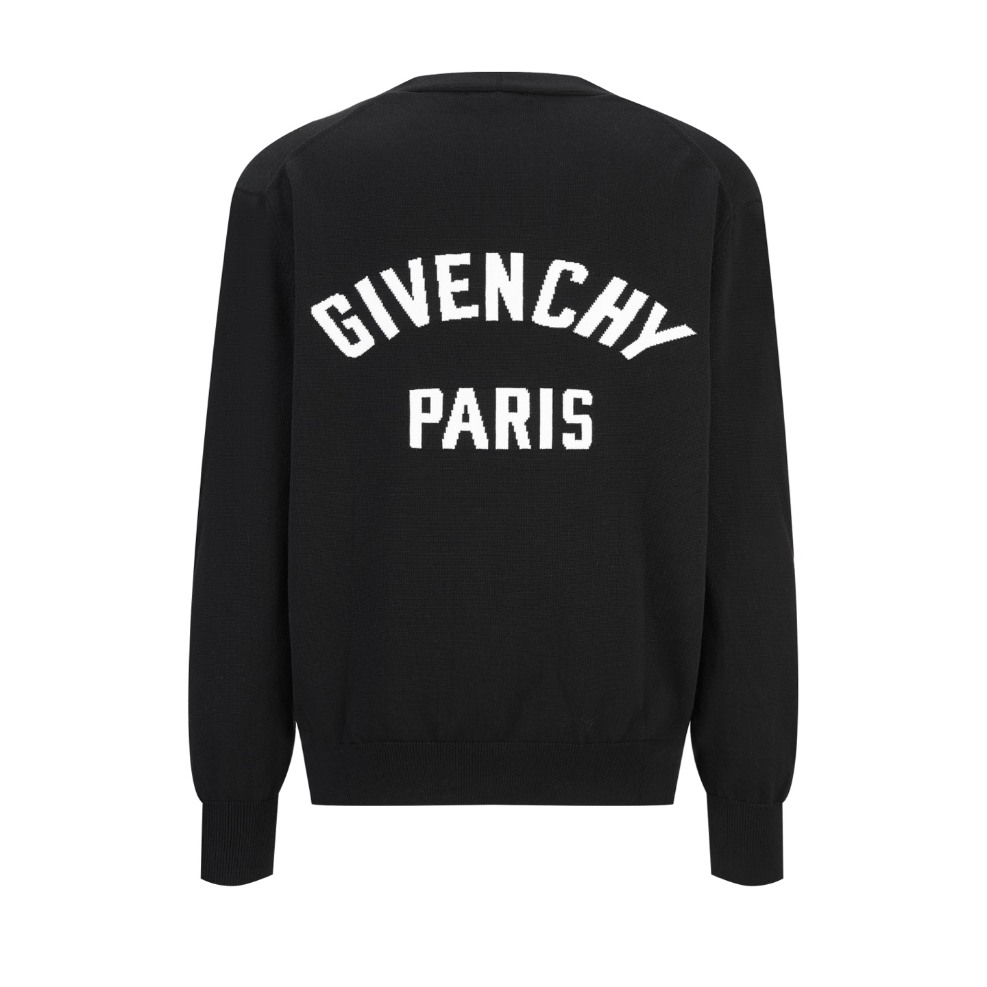 Givenchy 纪梵希 字母提花标识V领针织开衫 毛衣 针织衫 长袖 秋冬 黑色 B0