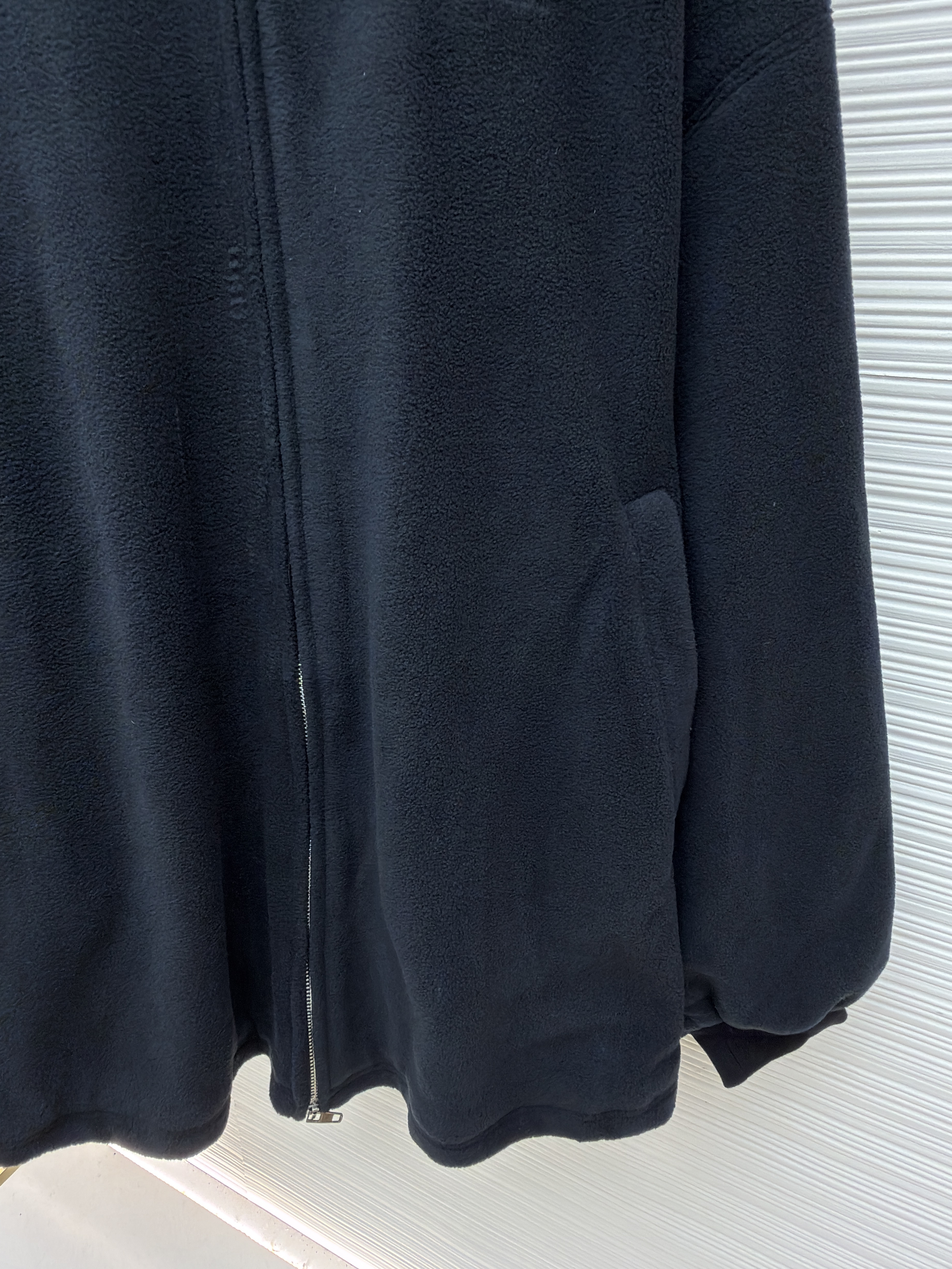 Balenciaga 巴黎世家 刺绣双向拉链抓绒连帽卫衣 连帽衫 夹克 外套 秋冬 长袖 黑色 B5