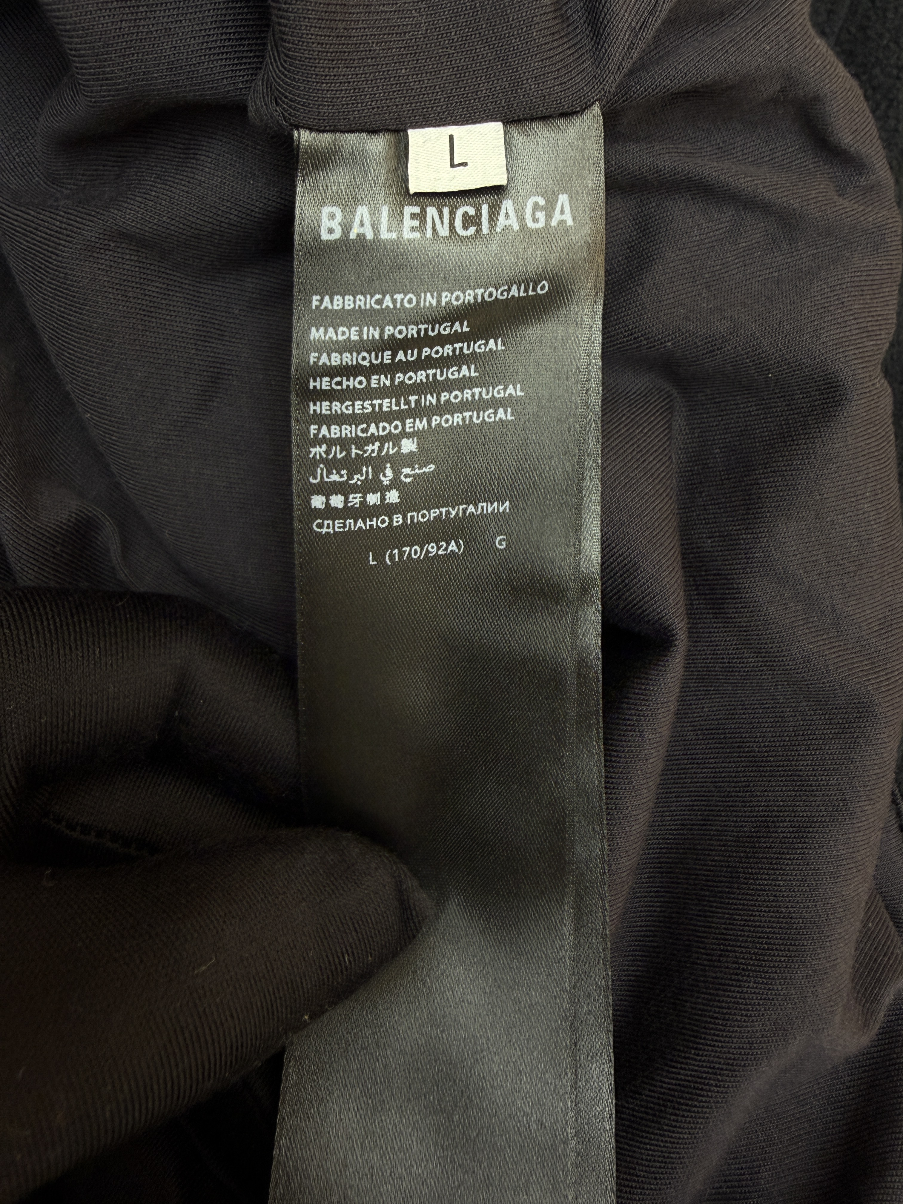 Balenciaga 巴黎世家 刺绣双向拉链抓绒连帽卫衣 连帽衫 夹克 外套 秋冬 长袖 黑色 B5