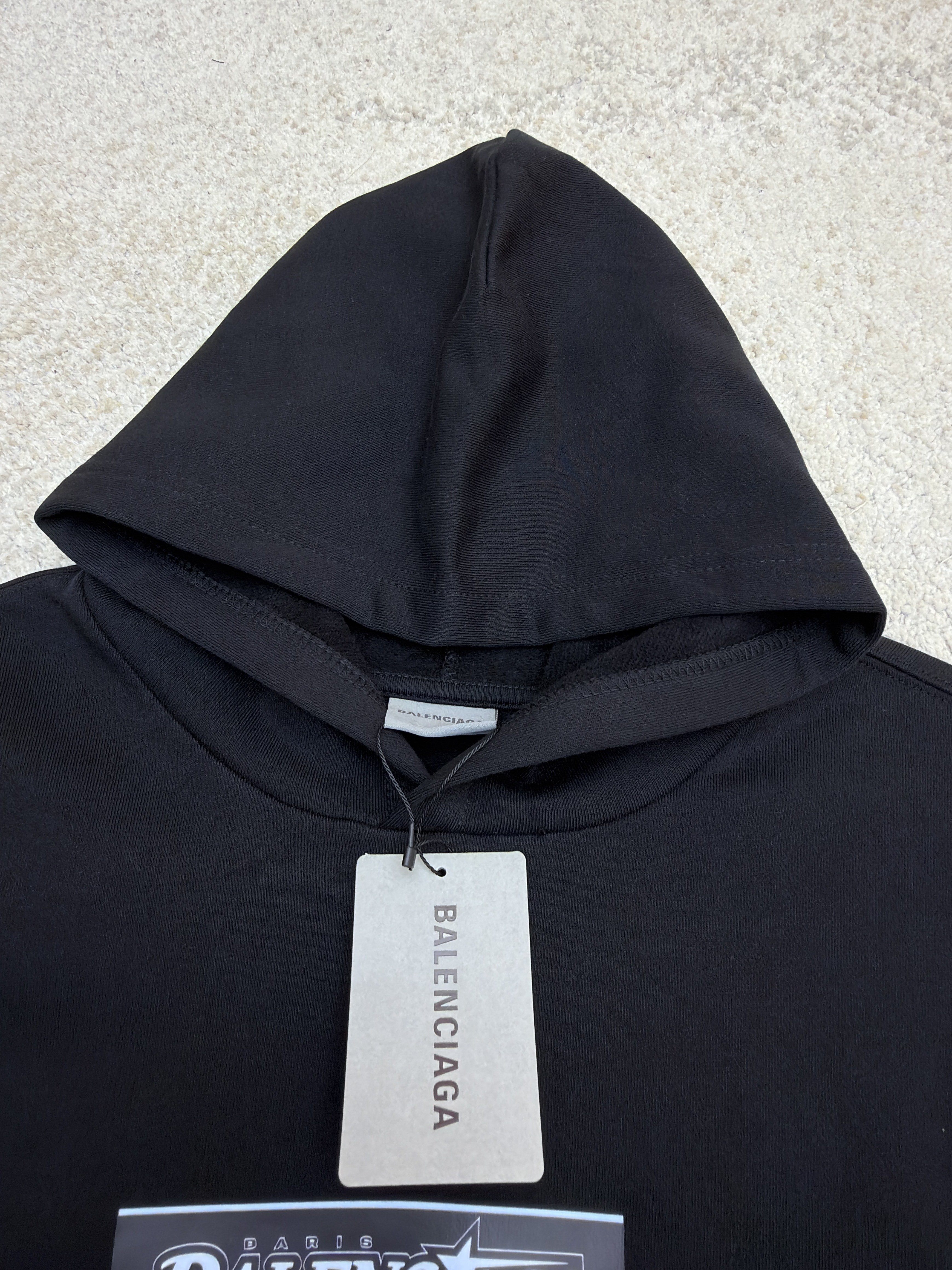 Balenciaga 巴黎世家 Bumper Stickers连帽卫衣 外套 连帽衫 长袖 秋冬 黑色 B0