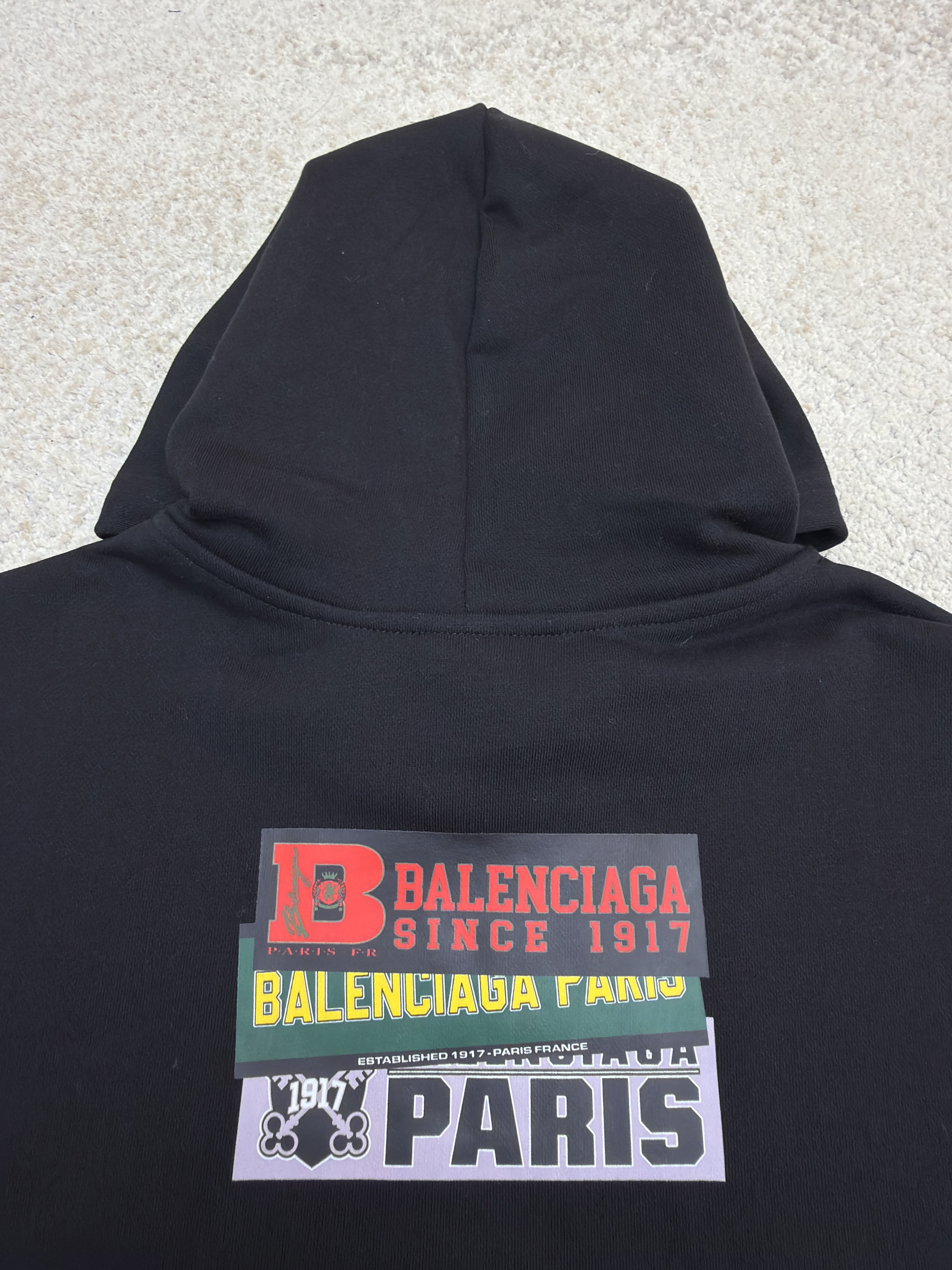 Balenciaga 巴黎世家 Bumper Stickers连帽卫衣 外套 连帽衫 长袖 秋冬 黑色 B0