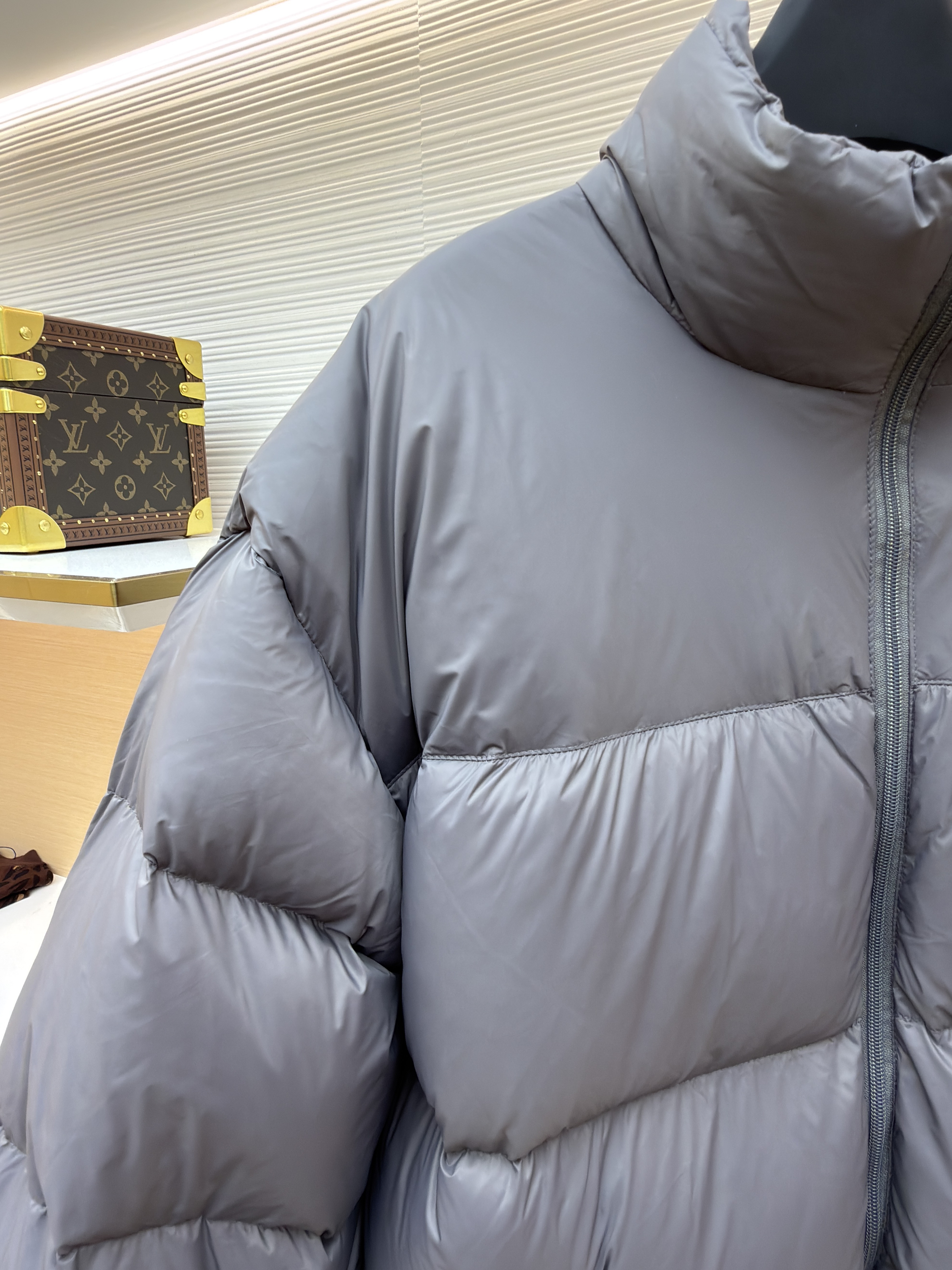 Balenciaga 巴黎世家 徽标logo拉链立领羽绒服 外套 夹克 保暖 长袖 黑色 灰色 C5