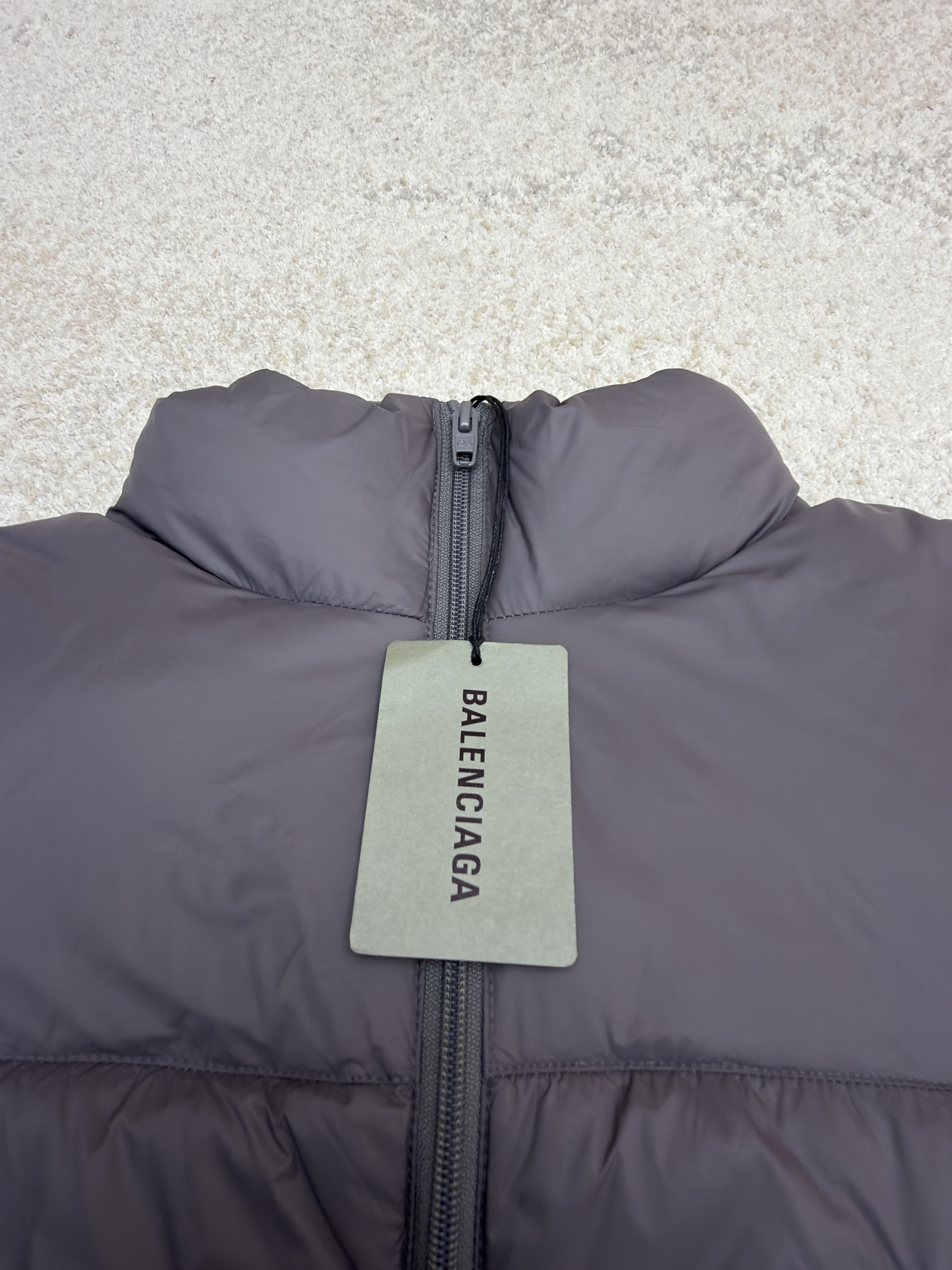 Balenciaga 巴黎世家 徽标logo拉链立领羽绒服 外套 夹克 保暖 长袖 黑色 灰色 C5
