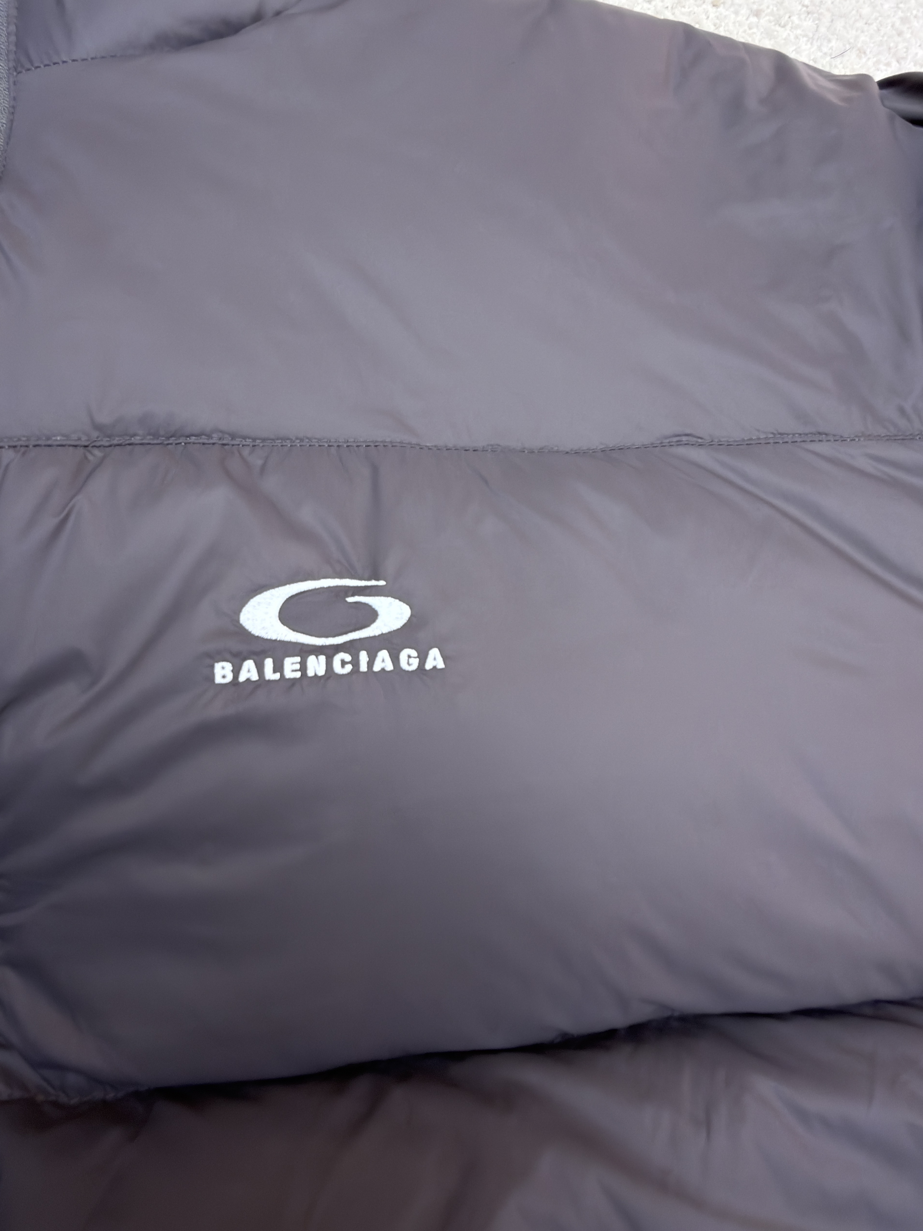 Balenciaga 巴黎世家 徽标logo拉链立领羽绒服 外套 夹克 保暖 长袖 黑色 灰色 C5