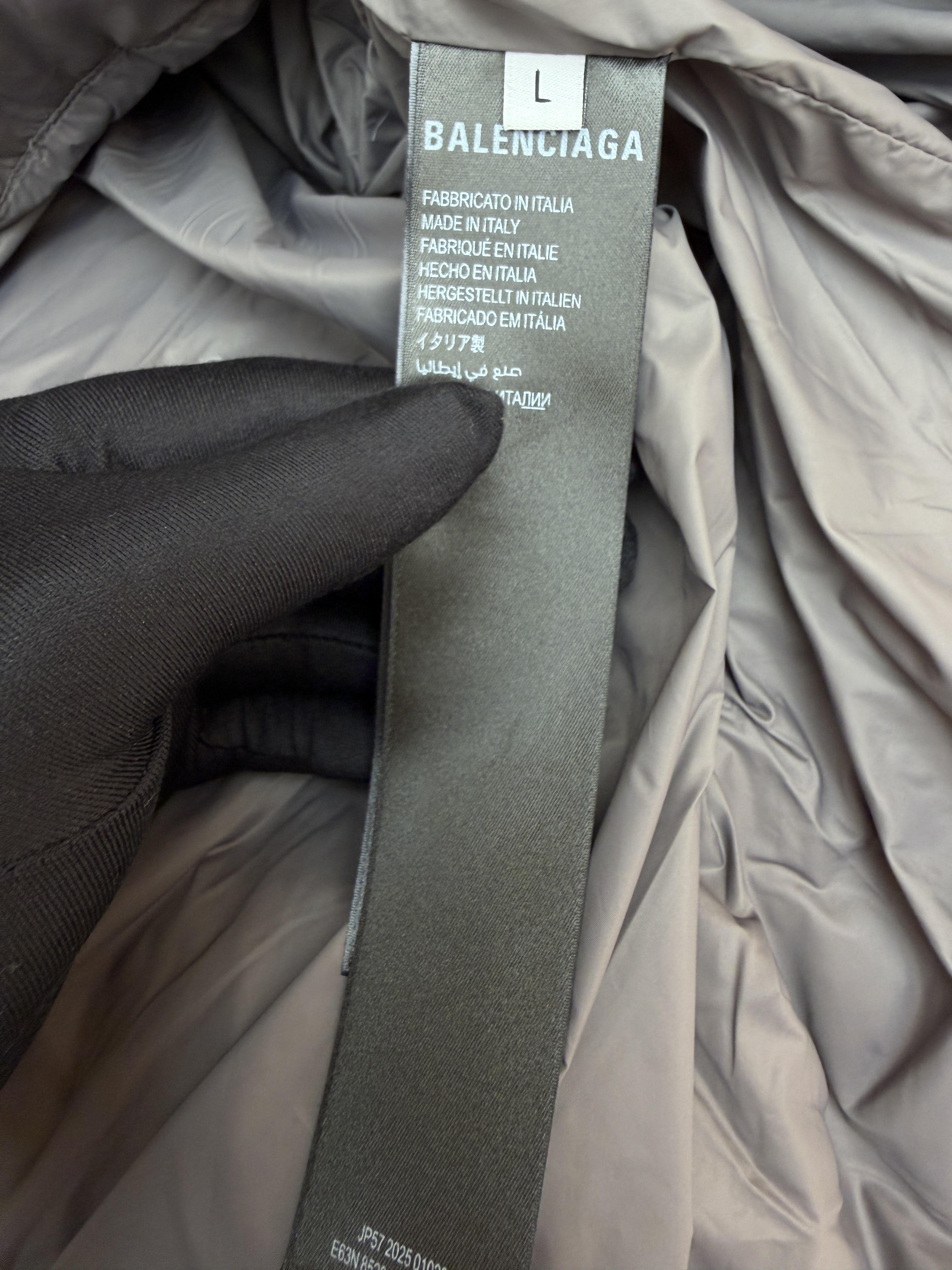 Balenciaga 巴黎世家 徽标logo拉链立领羽绒服 外套 夹克 保暖 长袖 黑色 灰色 C5