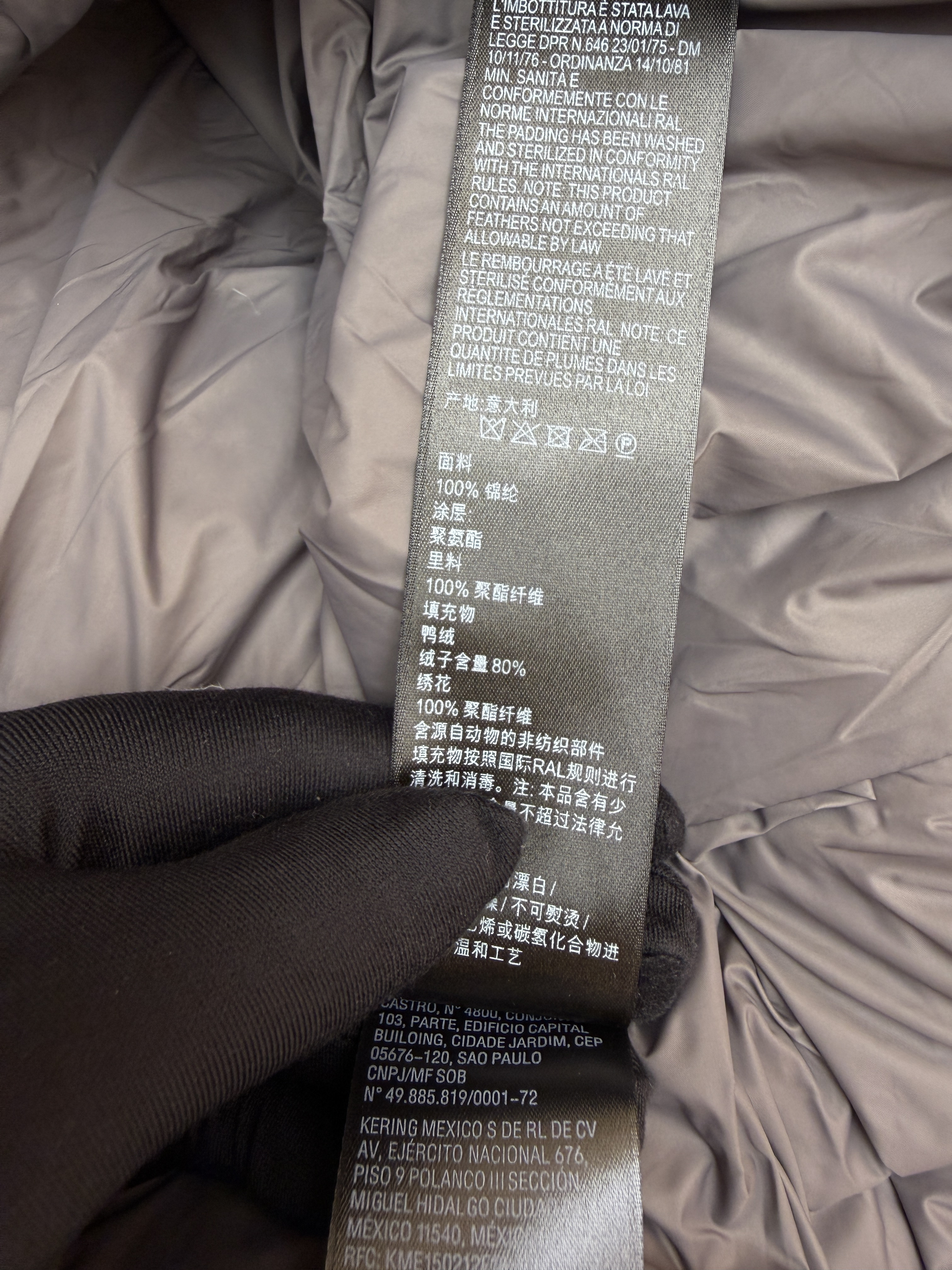 Balenciaga 巴黎世家 徽标logo拉链立领羽绒服 外套 夹克 保暖 长袖 黑色 灰色 C5