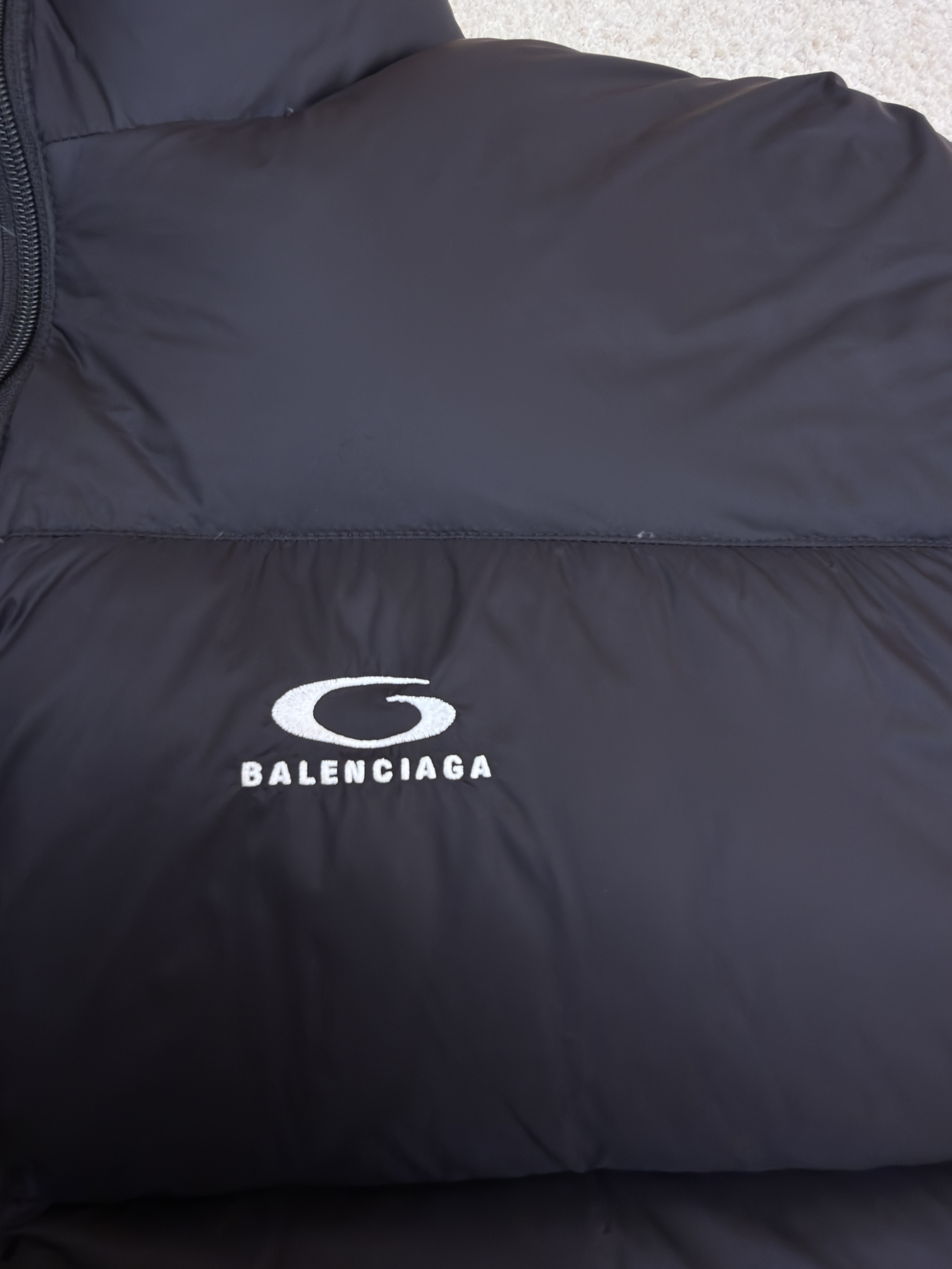 Balenciaga 巴黎世家 徽标logo拉链立领羽绒服 外套 夹克 保暖 长袖 黑色 灰色 C5