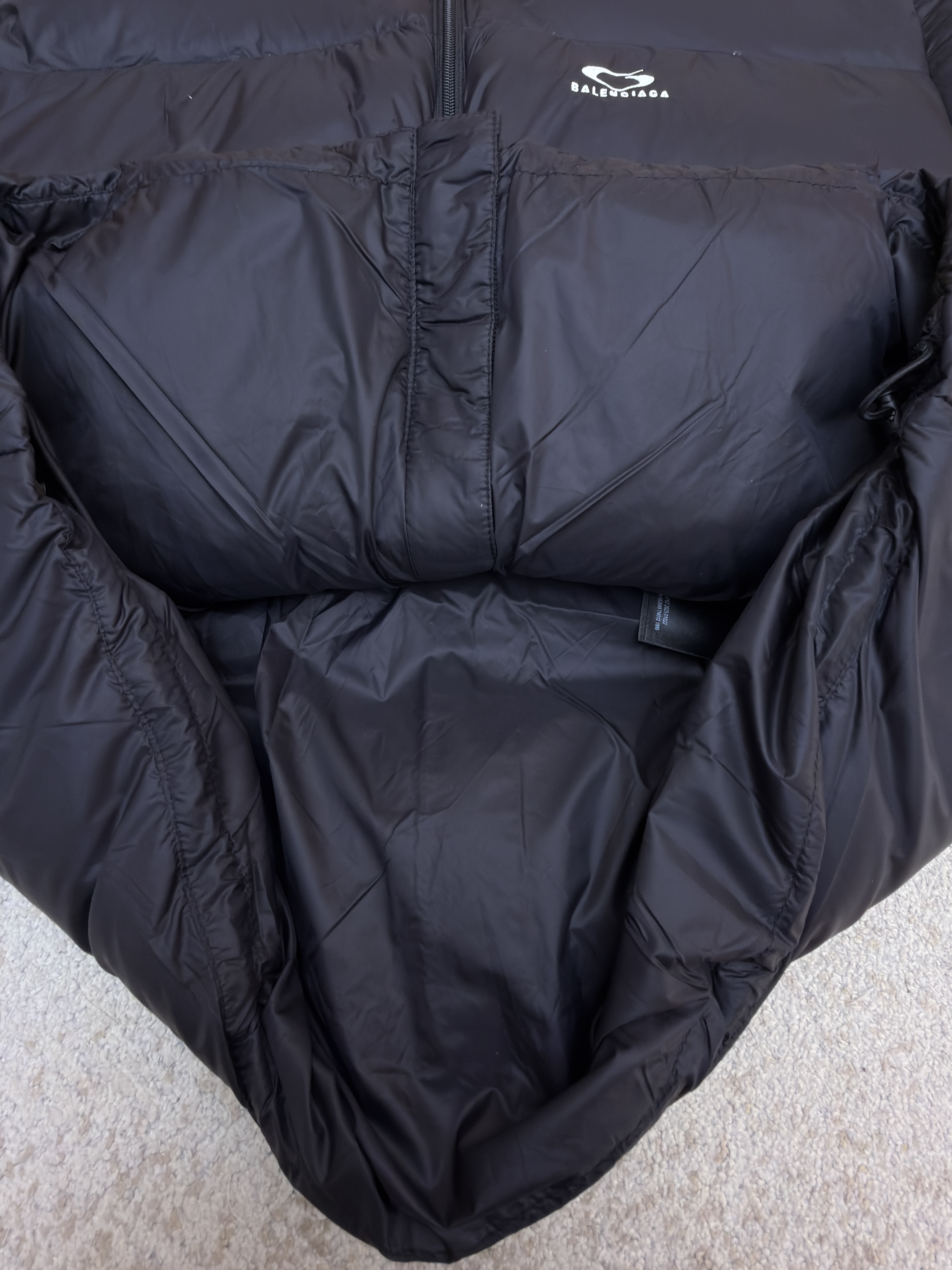 Balenciaga 巴黎世家 徽标logo拉链立领羽绒服 外套 夹克 保暖 长袖 黑色 灰色 C5