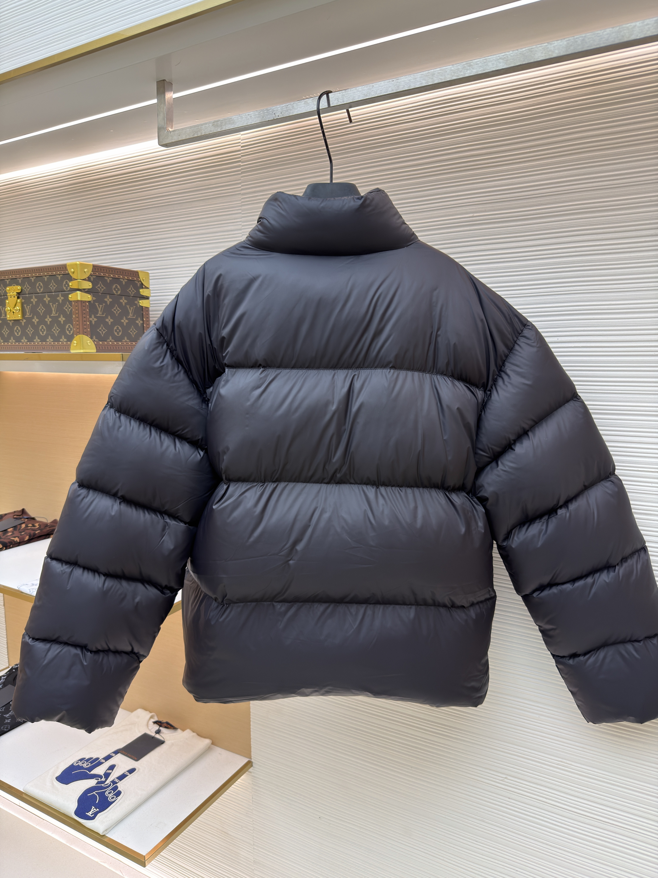 Balenciaga 巴黎世家 徽标logo拉链立领羽绒服 外套 夹克 保暖 长袖 黑色 灰色 C5