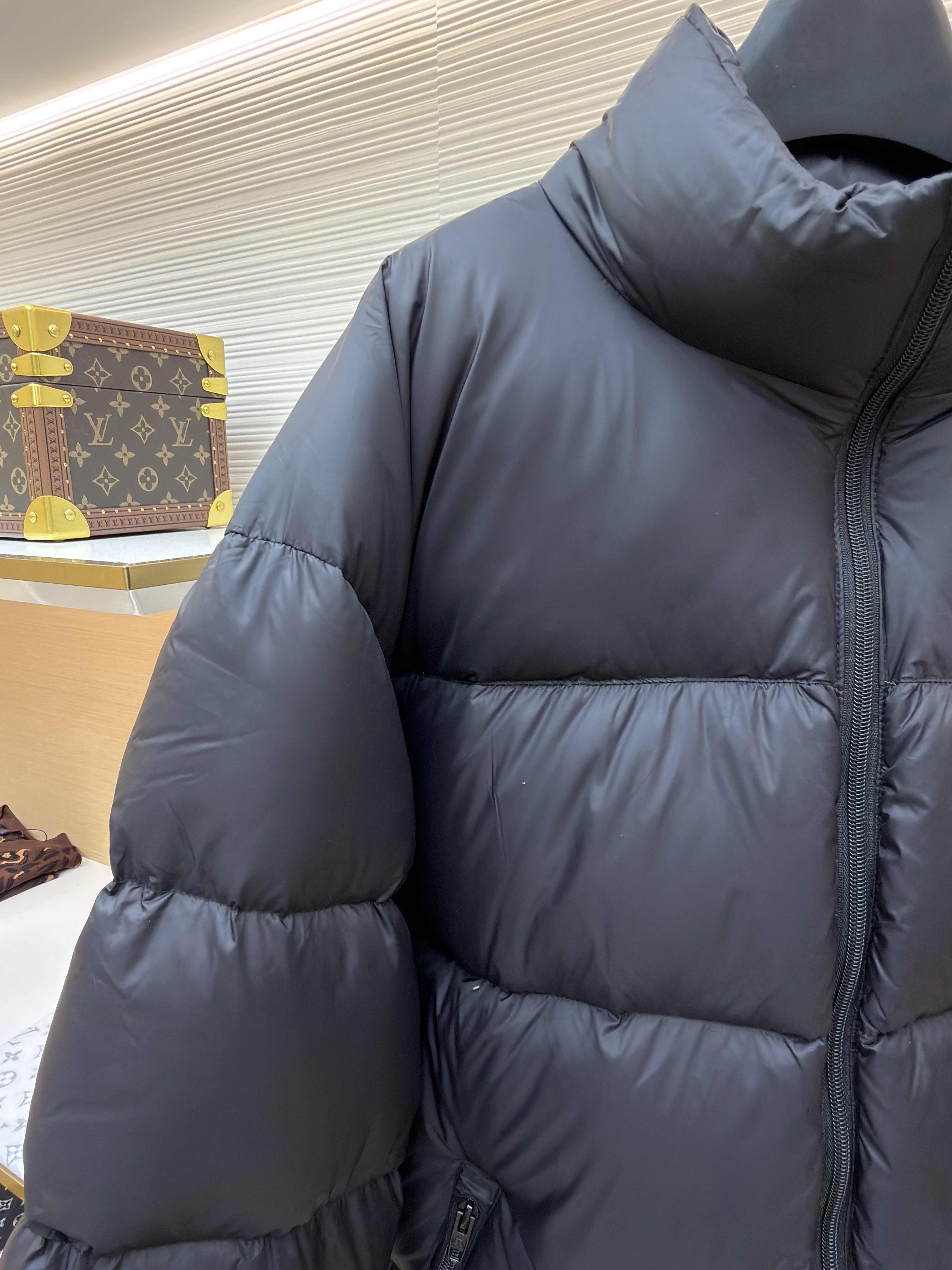 Balenciaga 巴黎世家 徽标logo拉链立领羽绒服 外套 夹克 保暖 长袖 黑色 灰色 C5