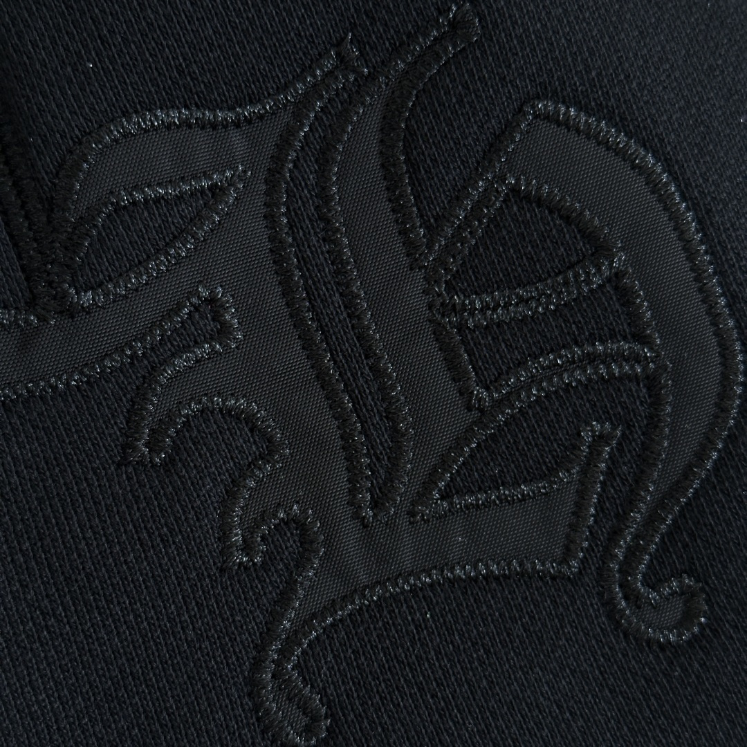 Chrome Hearts 克罗心 黑色字母logo刺绣松紧腰卫裤 运动裤 休闲裤 长裤 裤子 黑色 