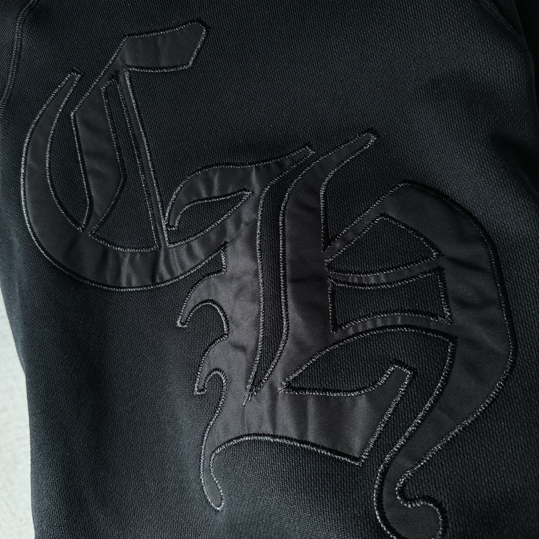 925 Chrome Hearts 克罗心 字母刺绣logo连帽卫衣 连帽衫 长袖 外套 黑色 