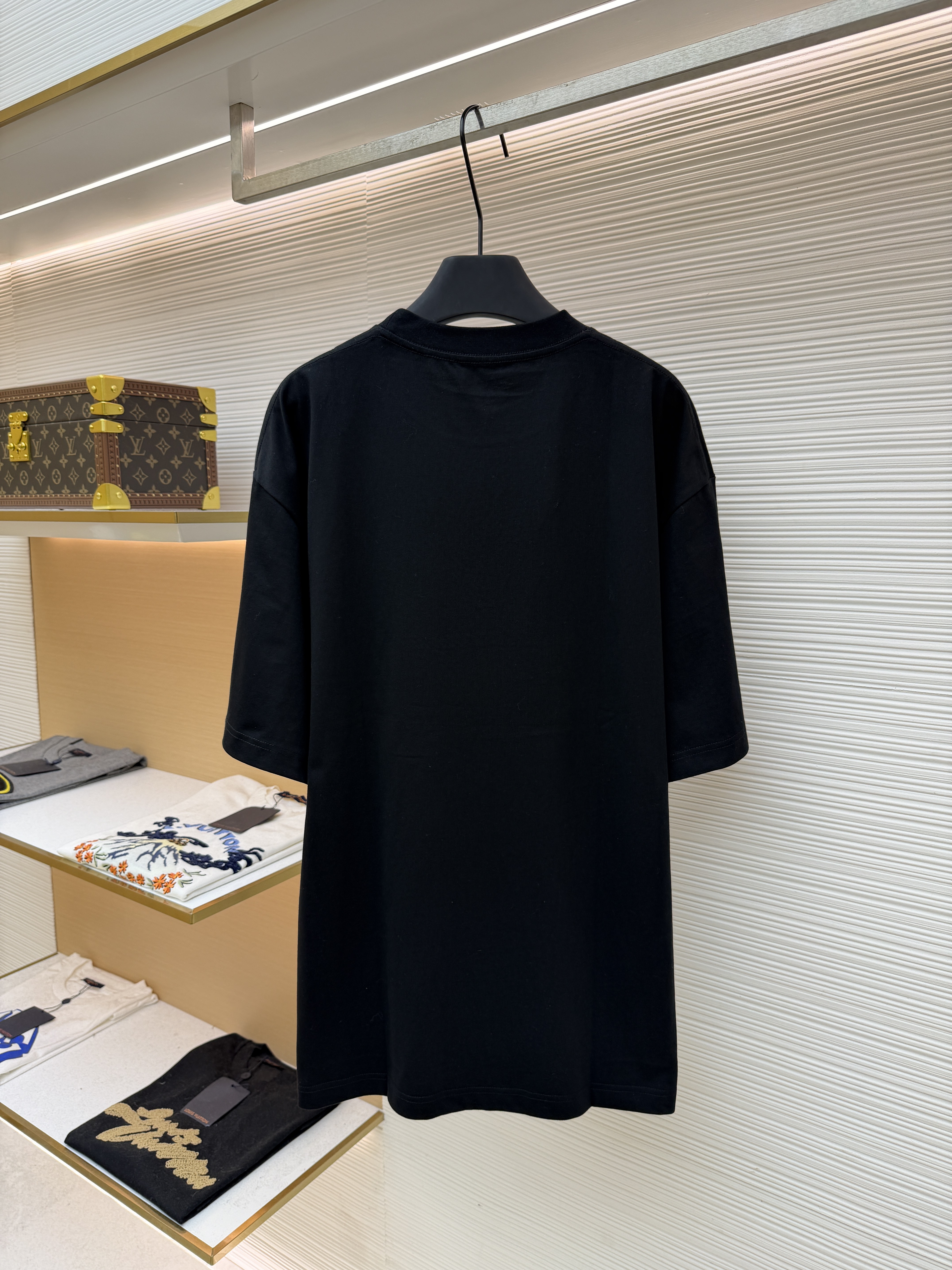 Balenciaga 巴黎世家 刺绣天使图腾圆领短袖 T恤 圆领 夏季 黑色 A0 