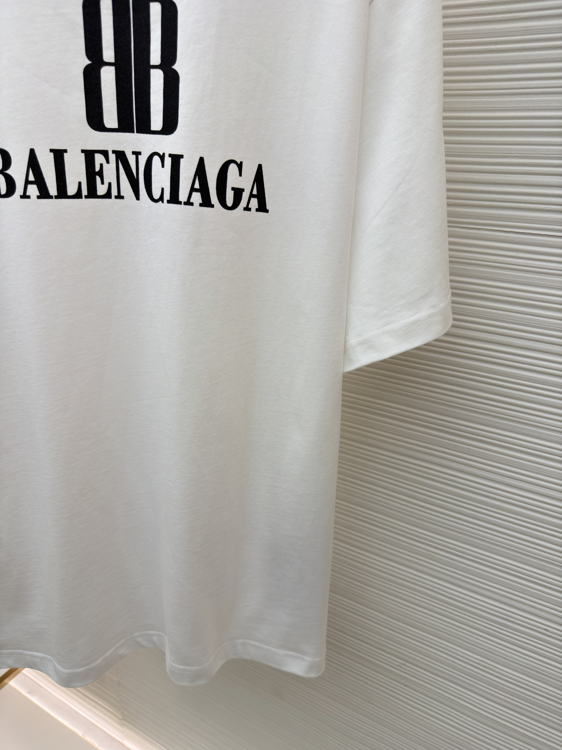 Balenciaga 巴黎世家 BB印花圆领短袖 T恤 圆领 夏季 白色 黑色 酒红色 A0