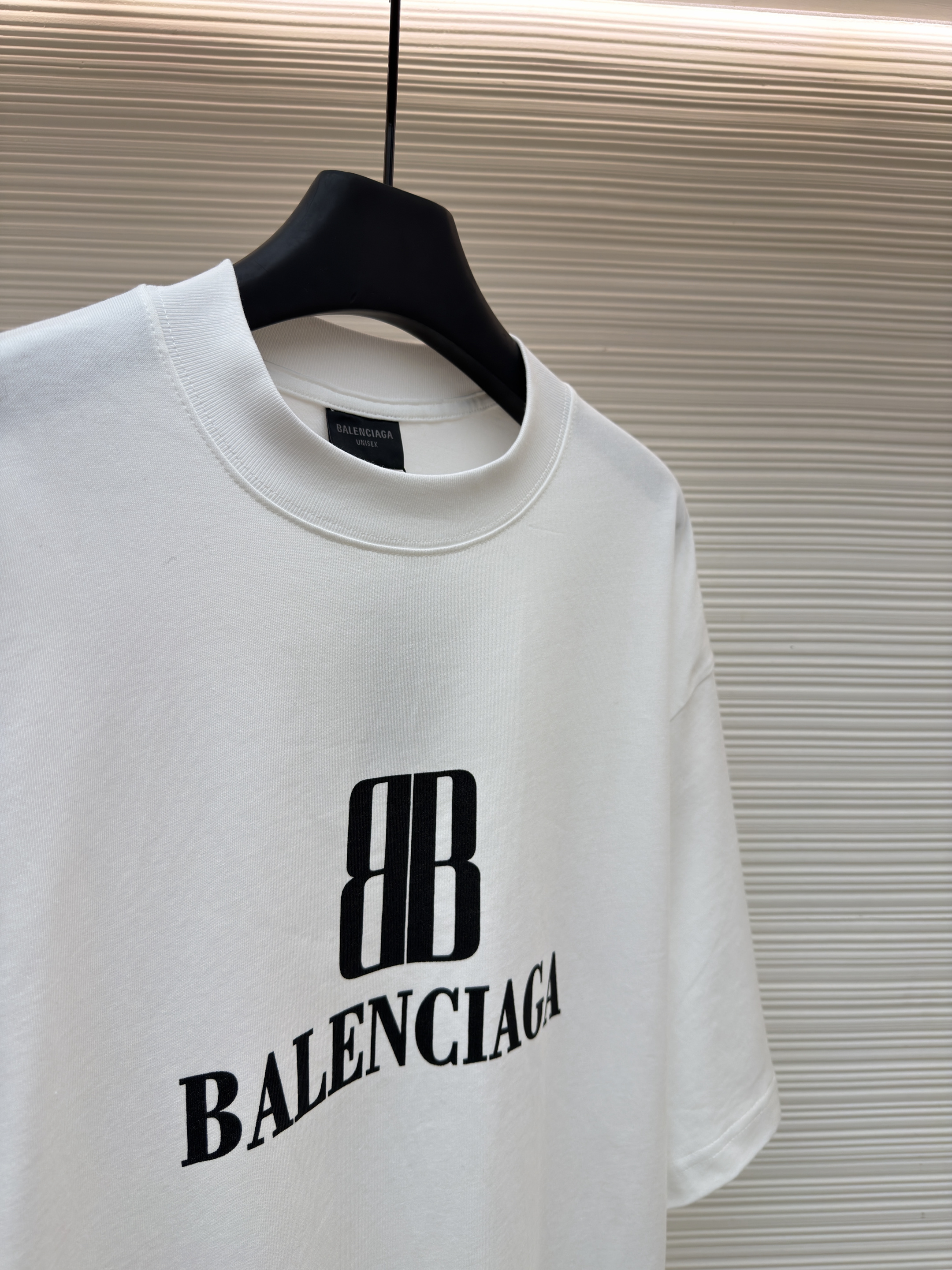 Balenciaga 巴黎世家 BB印花圆领短袖 T恤 圆领 夏季 白色 黑色 酒红色 A0