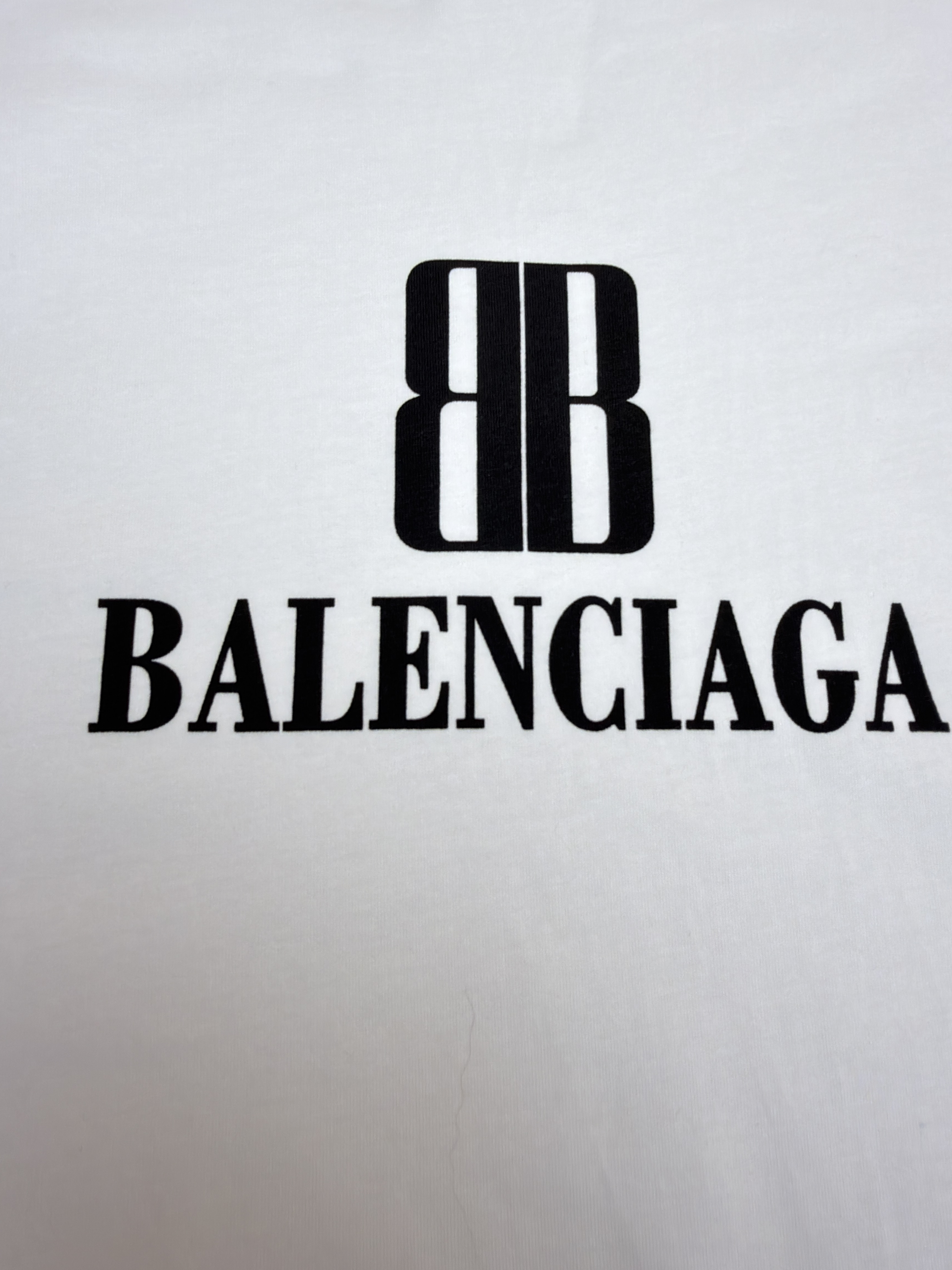 Balenciaga 巴黎世家 BB印花圆领短袖 T恤 圆领 夏季 白色 黑色 酒红色 A0