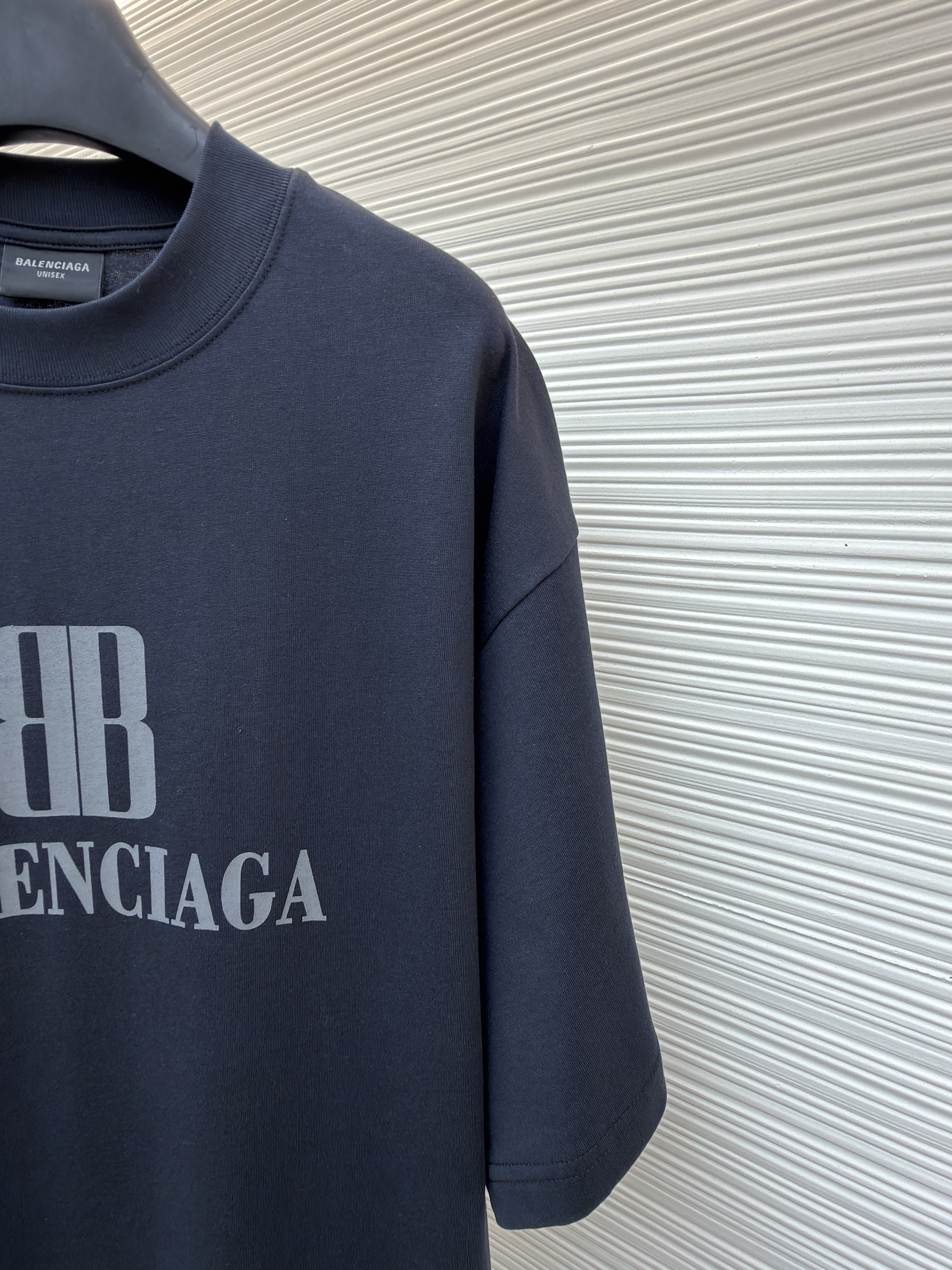 Balenciaga 巴黎世家 BB印花圆领短袖 T恤 圆领 夏季 白色 黑色 酒红色 A0