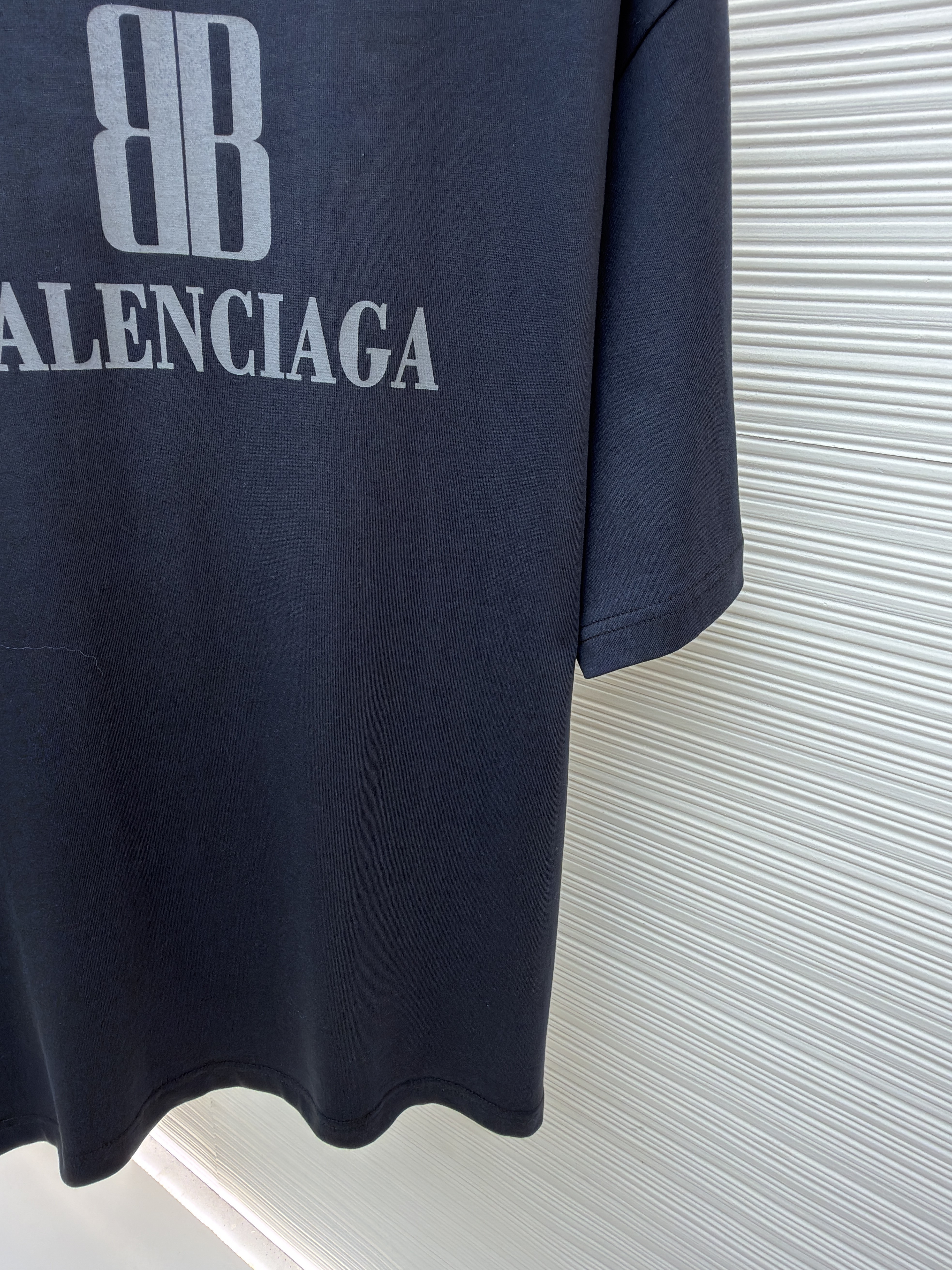 Balenciaga 巴黎世家 BB印花圆领短袖 T恤 圆领 夏季 白色 黑色 酒红色 A0