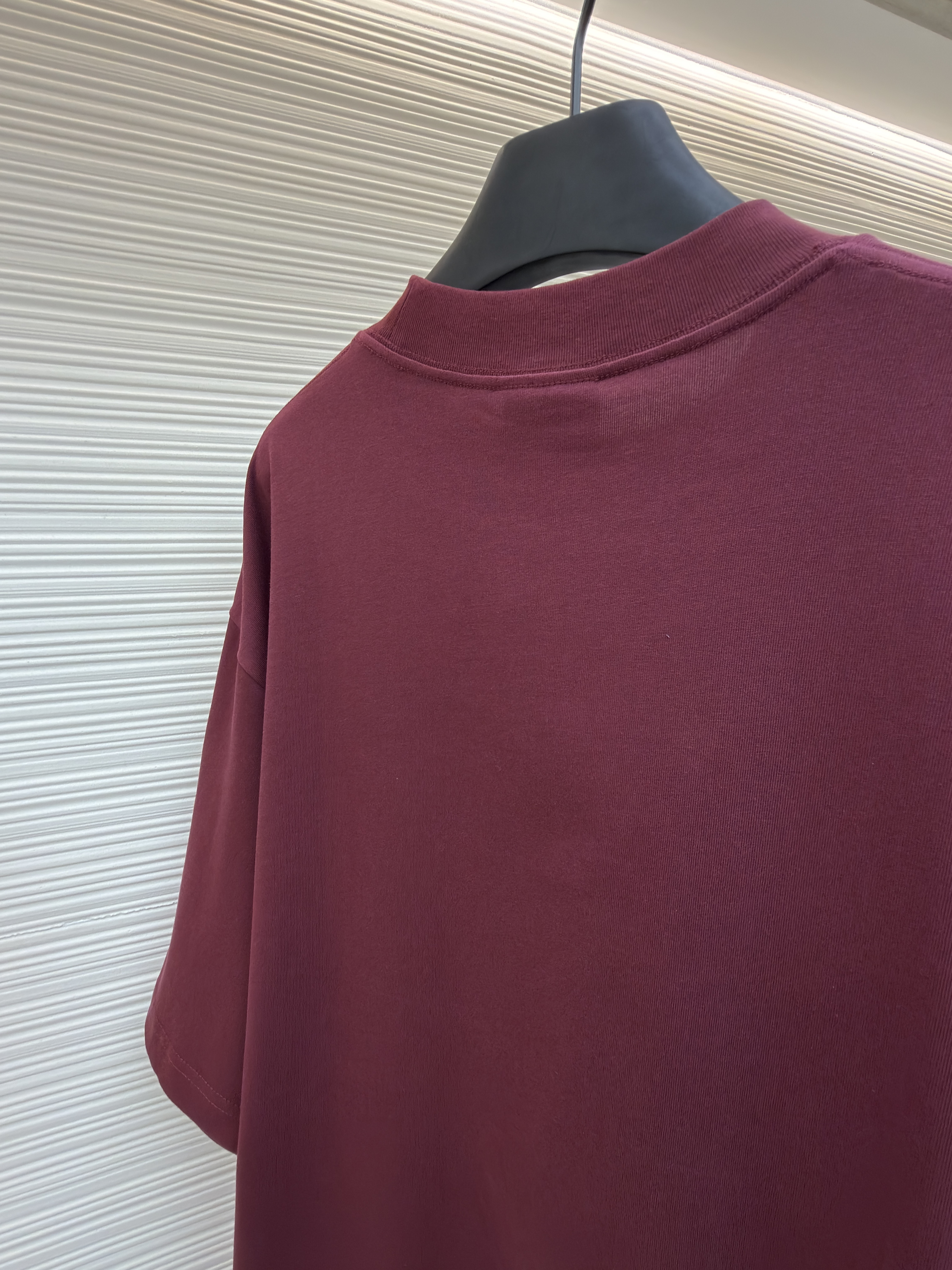 Balenciaga 巴黎世家 BB印花圆领短袖 T恤 圆领 夏季 白色 黑色 酒红色 A0 