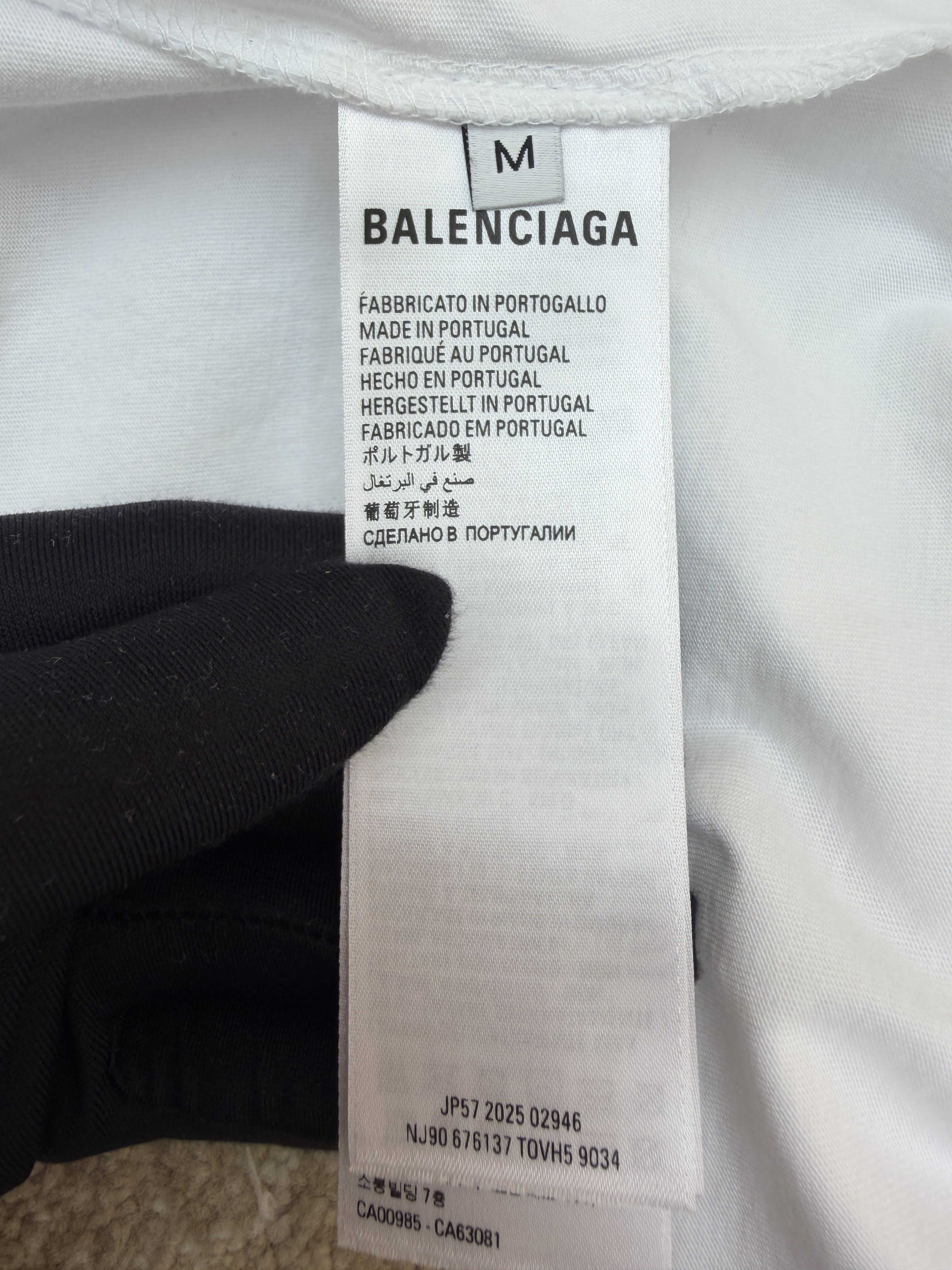 Balenciaga 巴黎世家 七夕箭头印花圆领短袖 T恤 圆领 夏季 白色 黑色 A0 
