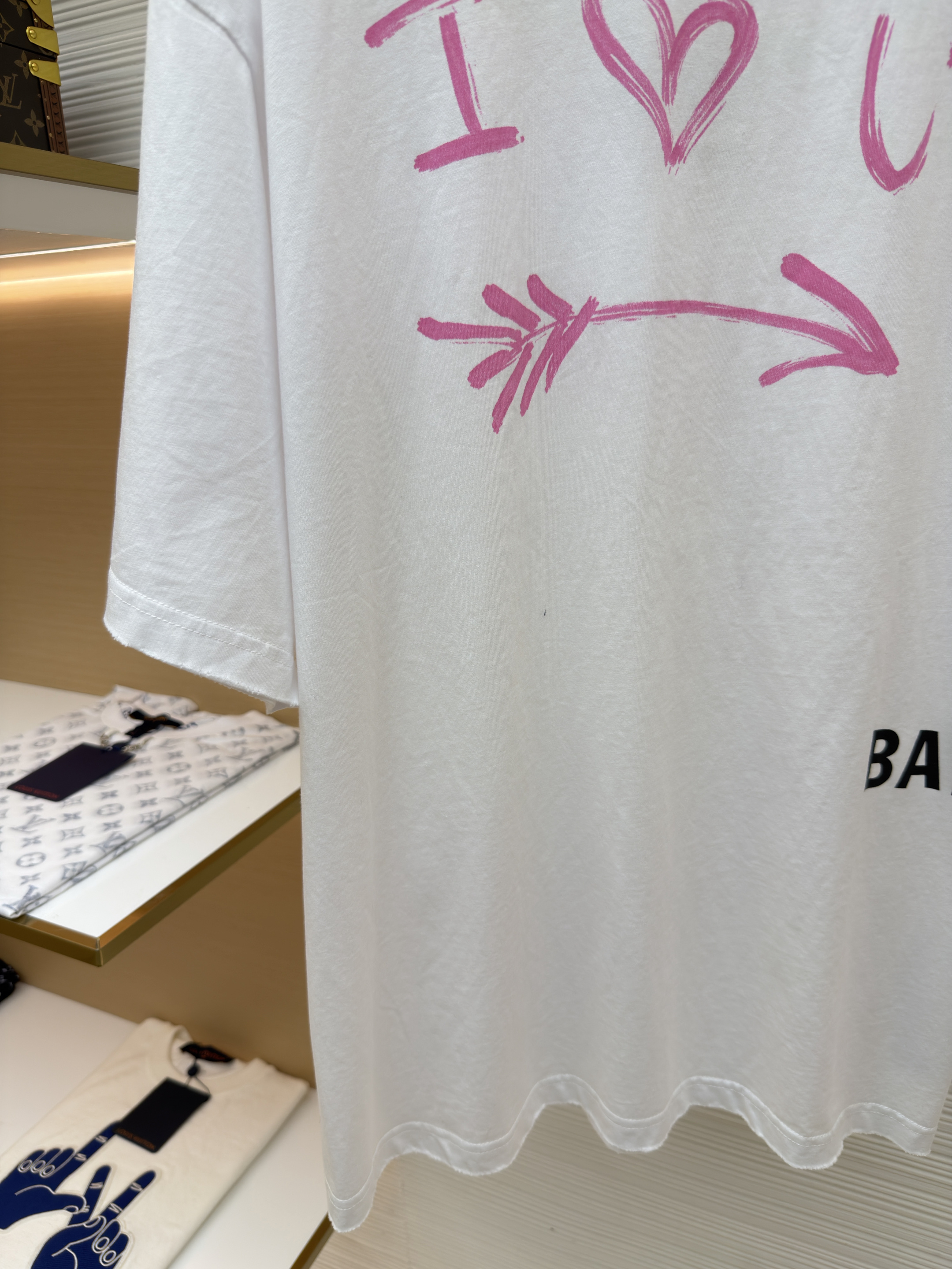 Balenciaga 巴黎世家 七夕箭头印花圆领短袖 T恤 圆领 夏季 白色 黑色 A0 