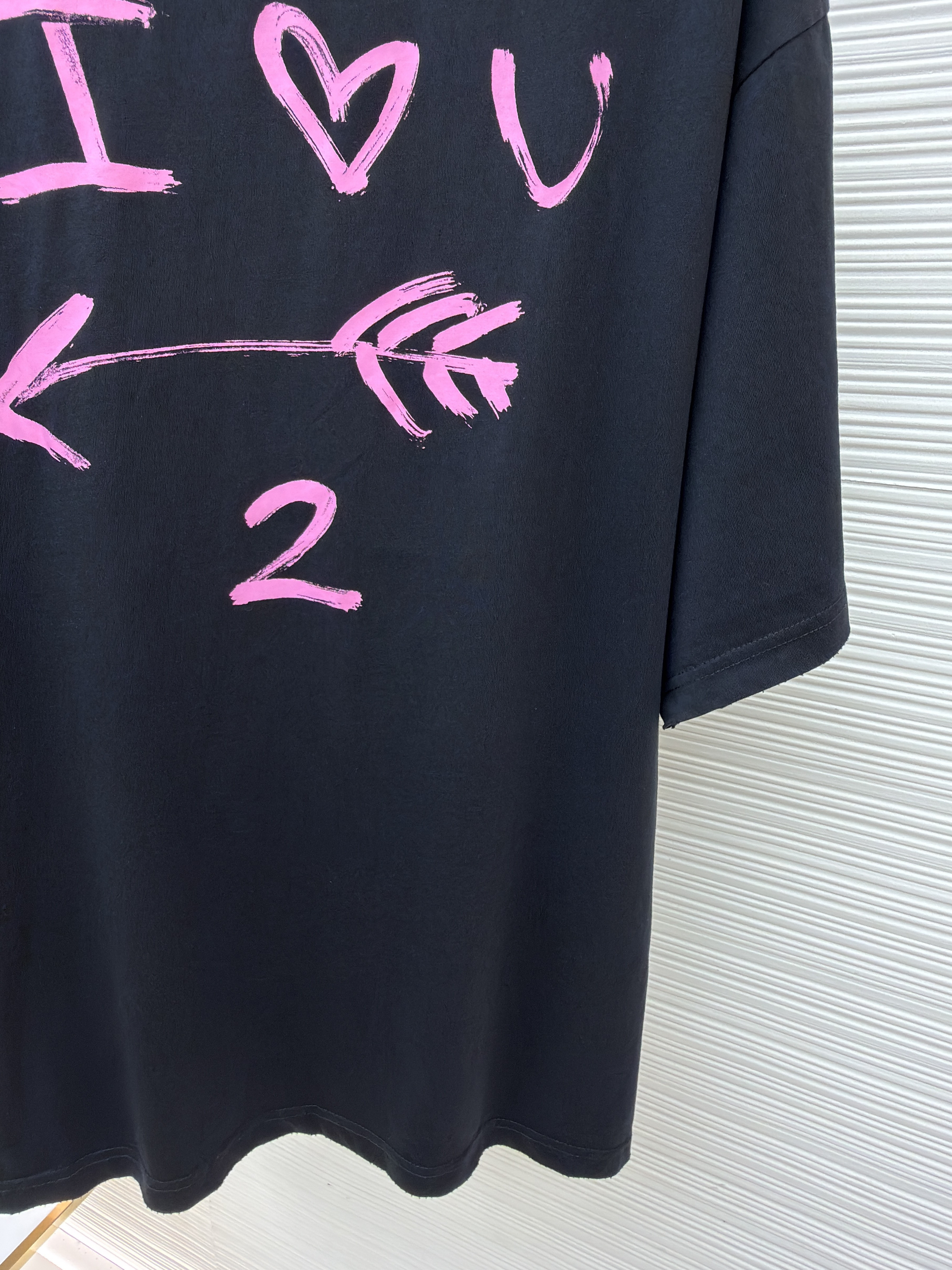 Balenciaga 巴黎世家 七夕箭头印花圆领短袖 T恤 圆领 夏季 白色 黑色 A0 