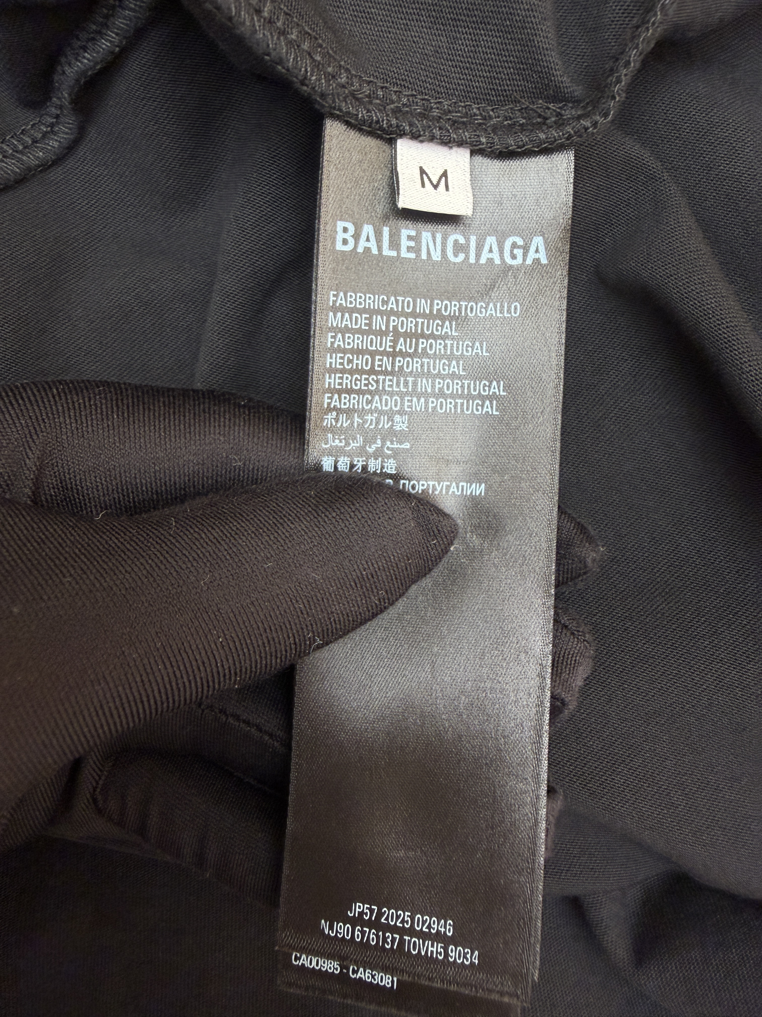 Balenciaga 巴黎世家 七夕箭头印花圆领短袖 T恤 圆领 夏季 白色 黑色 A0 
