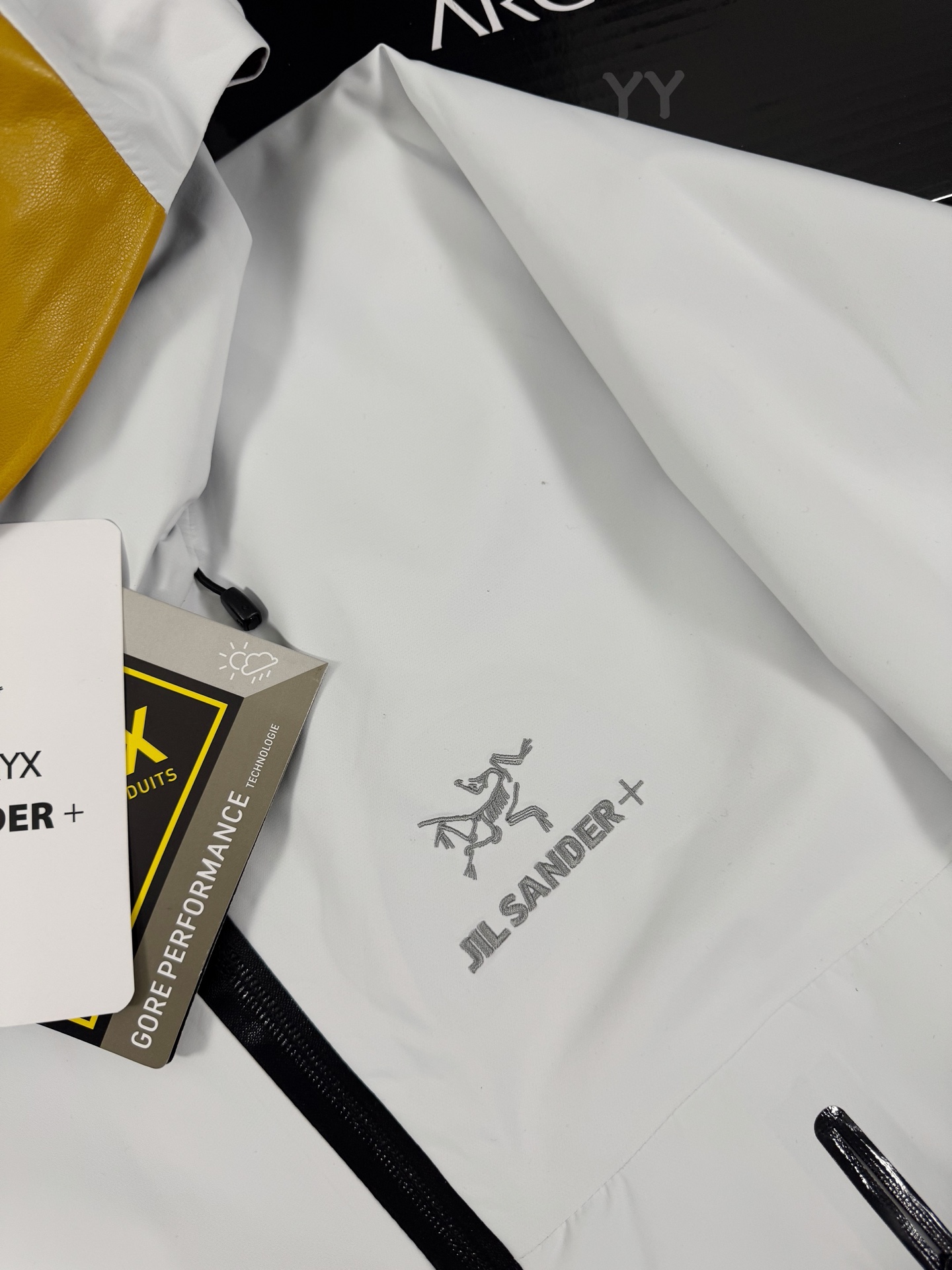 G70 台州 Arcteryx 始祖鸟 JILSANDER联名款 Gore-Tex 防风防水 夹克 长袖 滑雪服 男款 白黄B5-