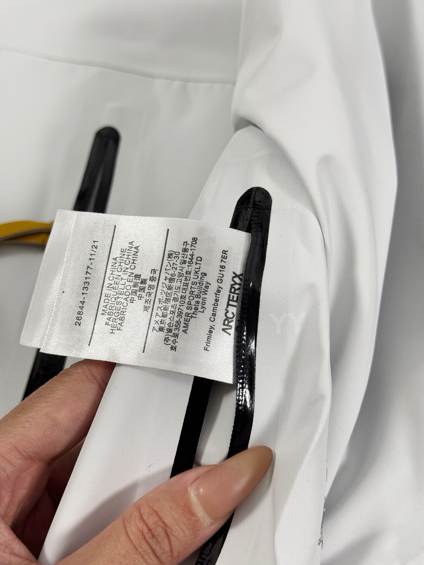 G70 台州 Arcteryx 始祖鸟 JILSANDER联名款 Gore-Tex 防风防水 夹克 长袖 滑雪服 男款 白黄B5-