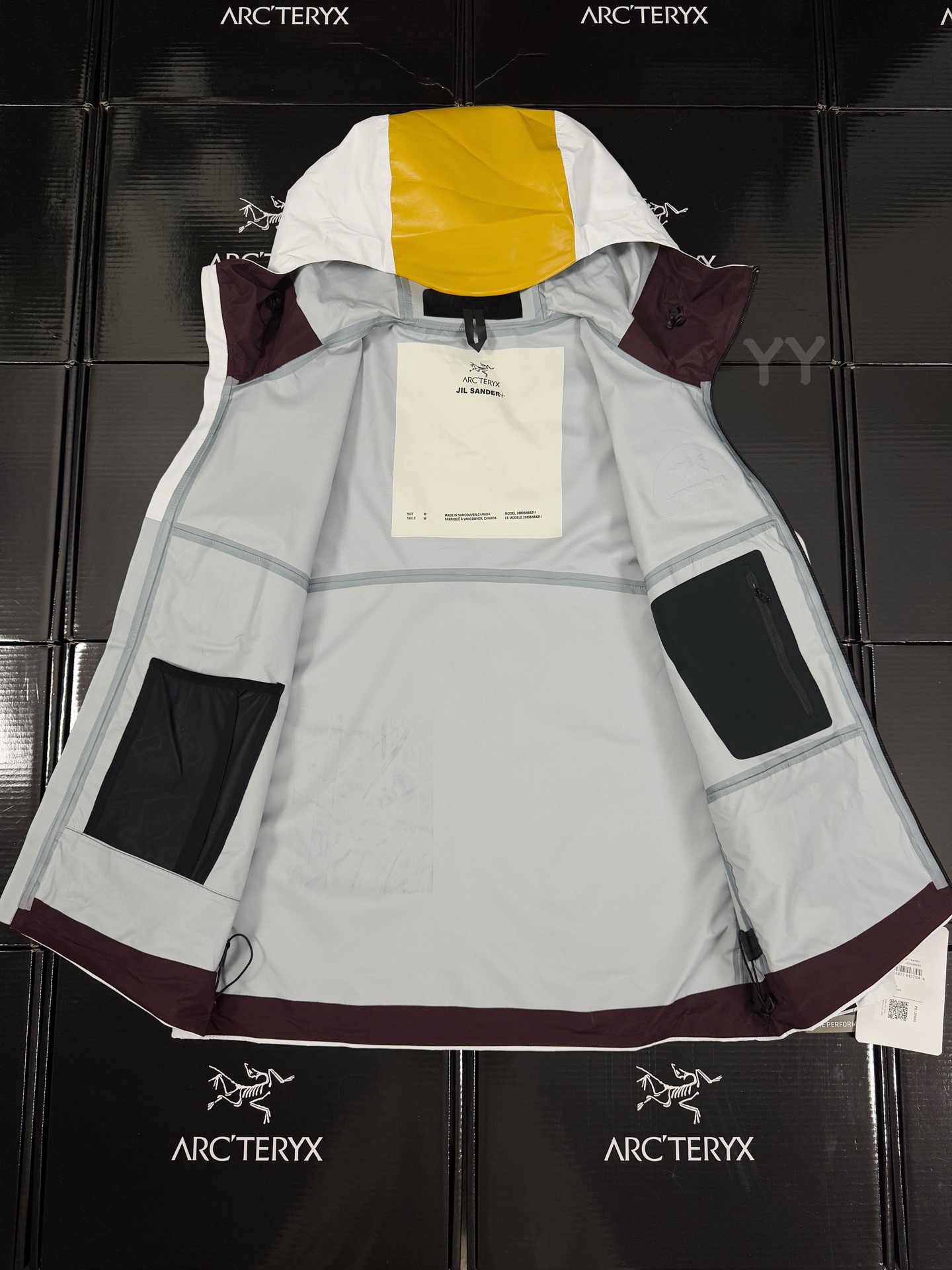 G70 台州 Arcteryx 始祖鸟 JILSANDER联名款 Gore-Tex 防风防水 夹克 长袖 滑雪服 男款 白黄B5-