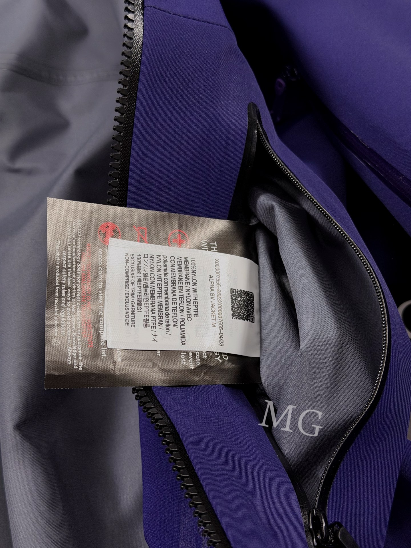 G13 台州 第7代 Arcteryx 始祖鸟 Alpha SV GORE-TEX Pro 冲锋 硬壳 防风防水 夹克 长袖 男款B5 音速紫 X000007555